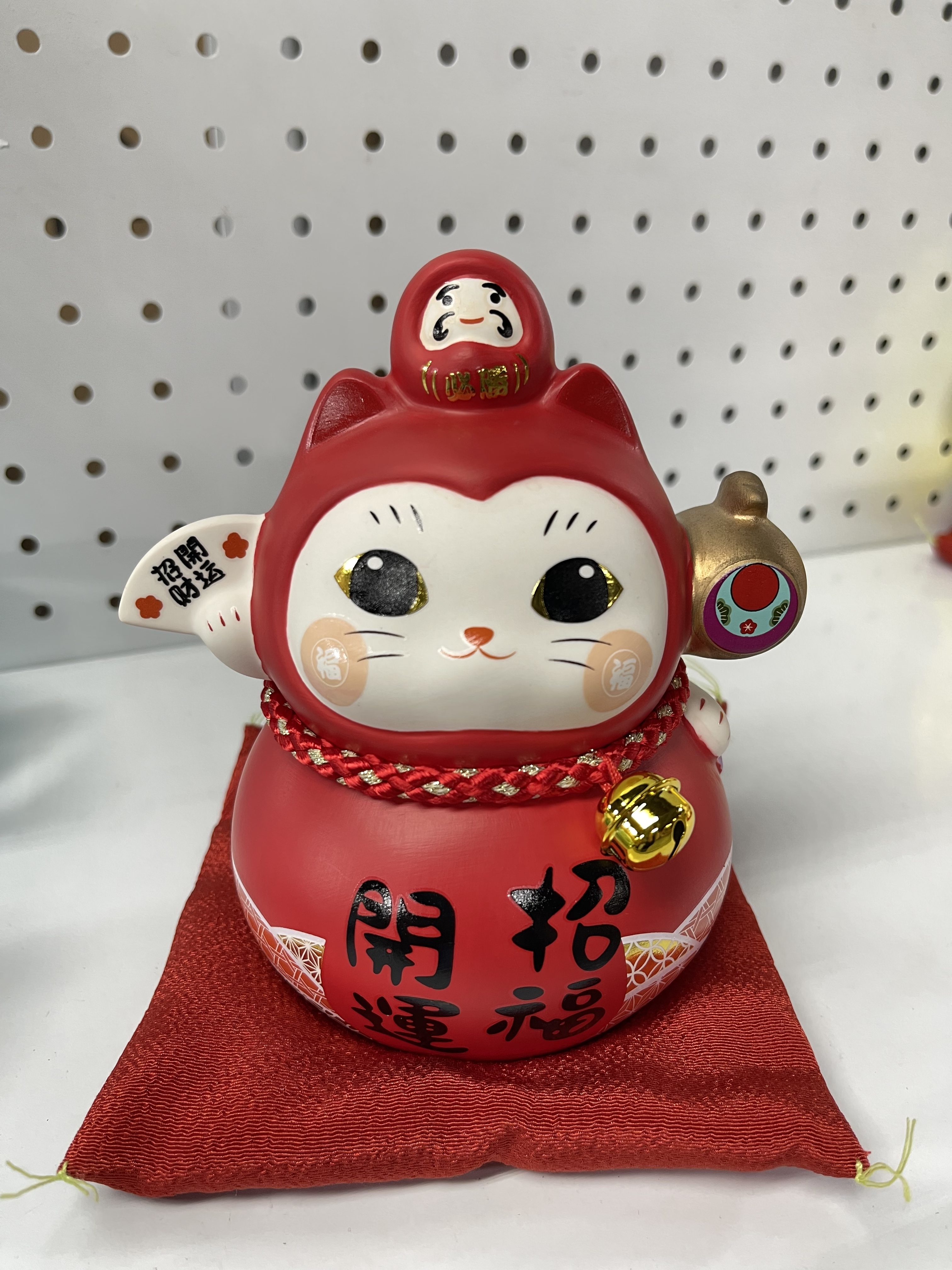 MV34 彩繪頭頂達摩招財貓存錢罐(FY45061)**只限自取**