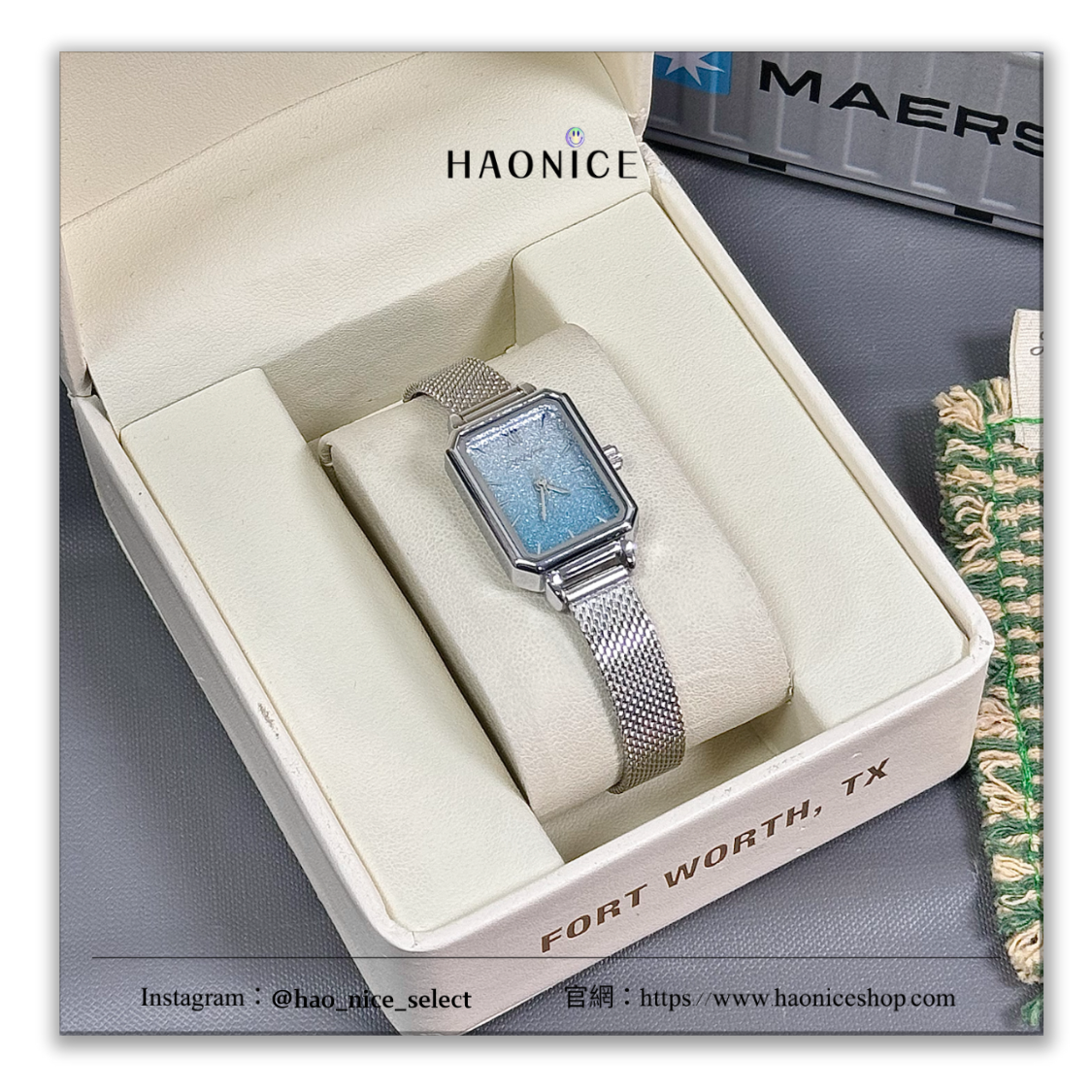 【HAO NICE】100%正品🔥浪漫密碼💕Dickies 輕奢 星空小方錶 鋼編錶帶 石英錶 手錶 女款