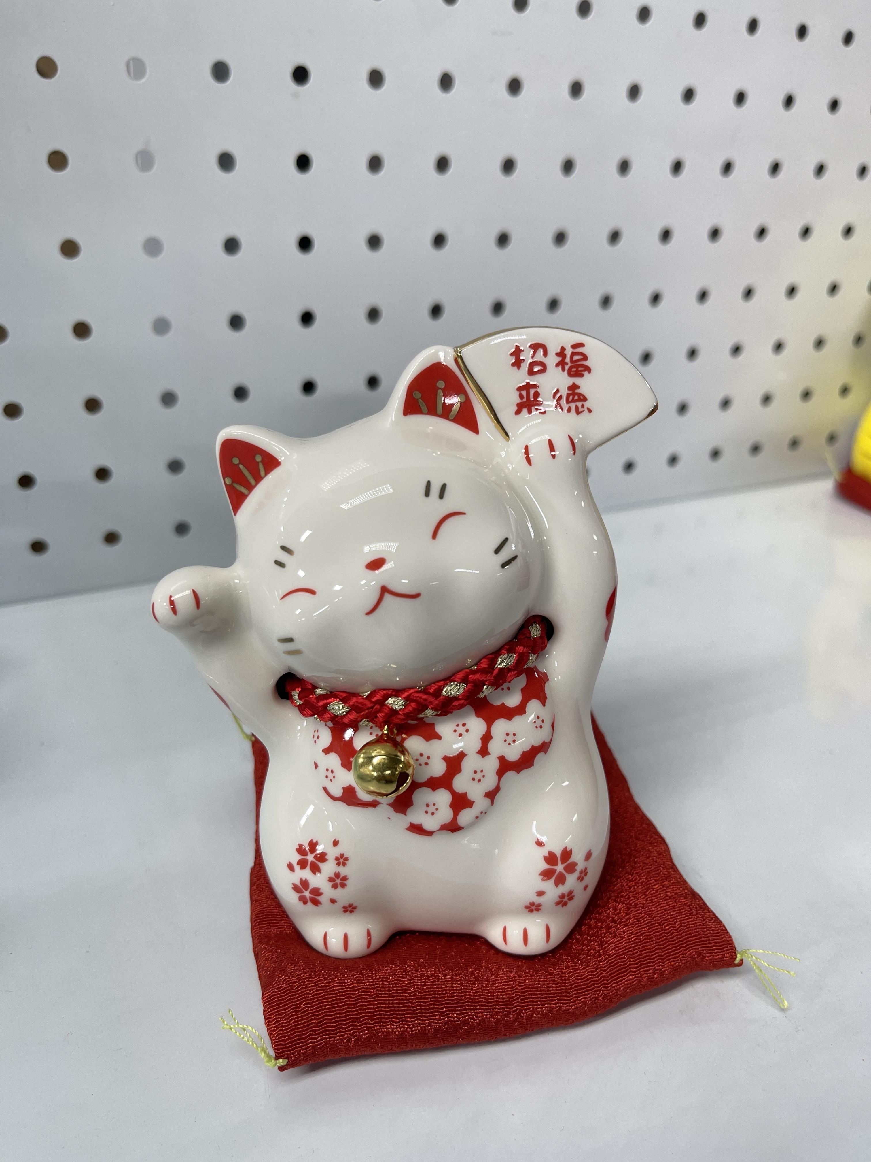 MV44 彩繪櫻花寶扇招財貓 (FY4530)**只限自取**