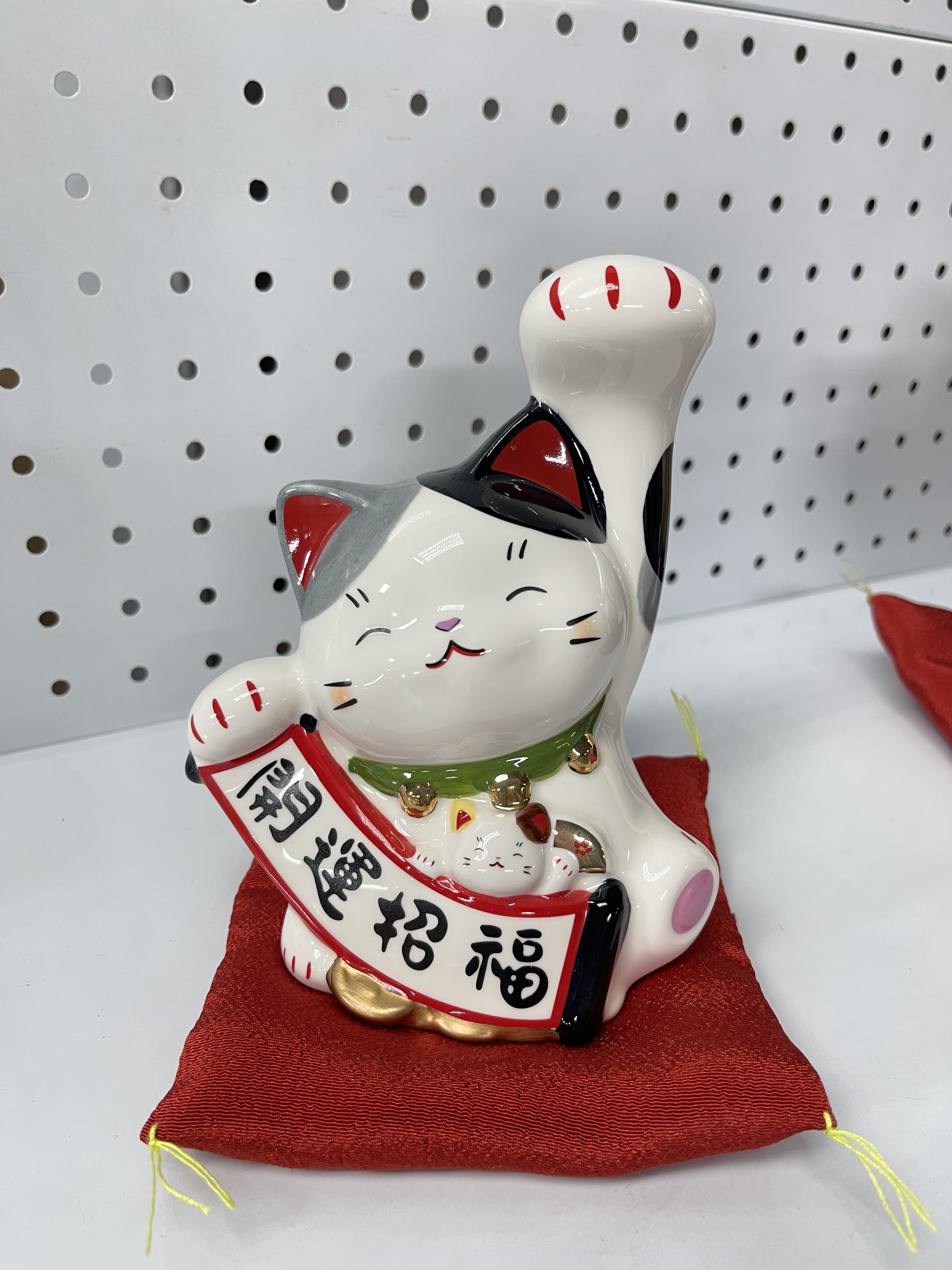 MV52 彩繪開運招福招財貓（舉左手）(FY4555)**只限自取**