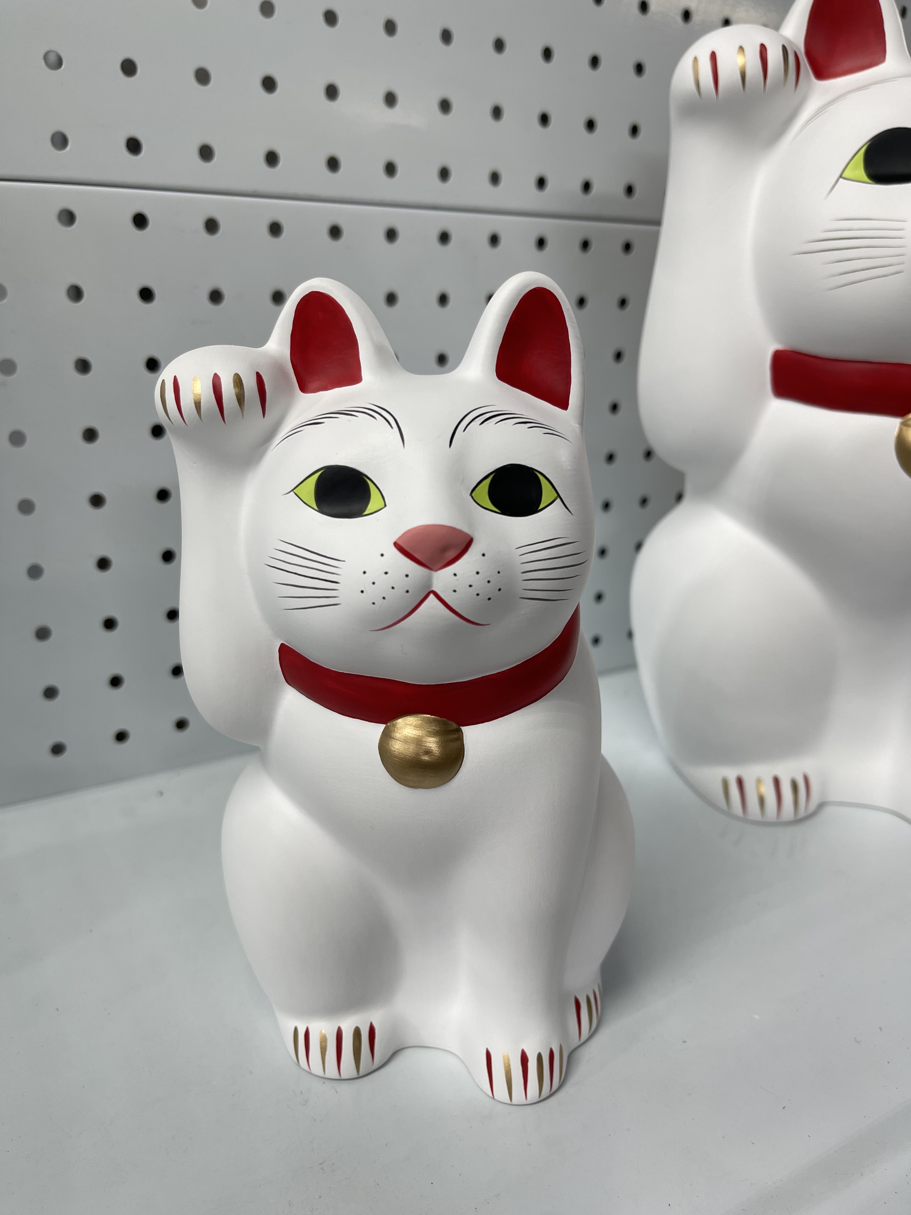 MV61 素色福運招財貓（小號） 彩繪吉運白貓 小 (FY4587) **只限自取**