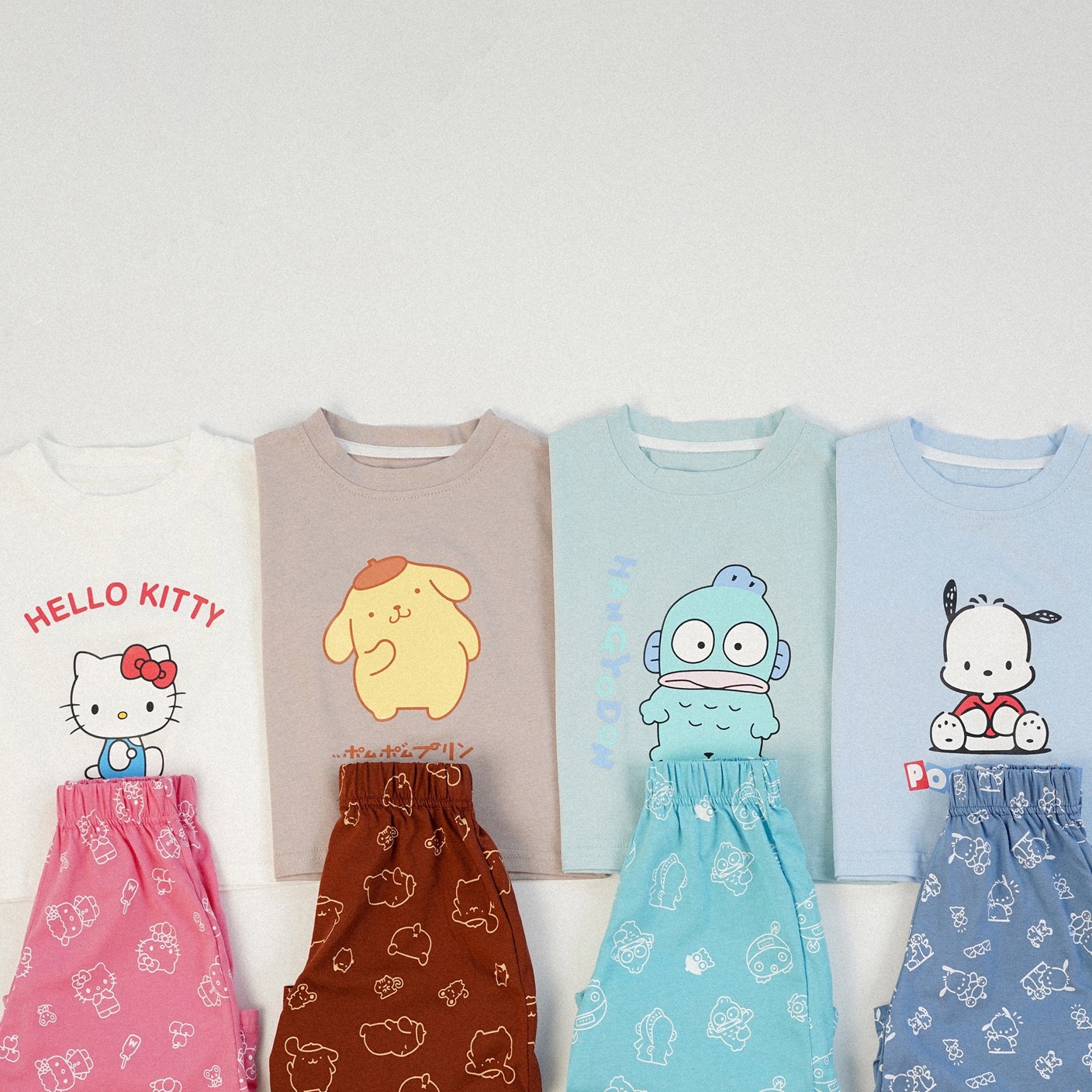 四色日系卡通套裝