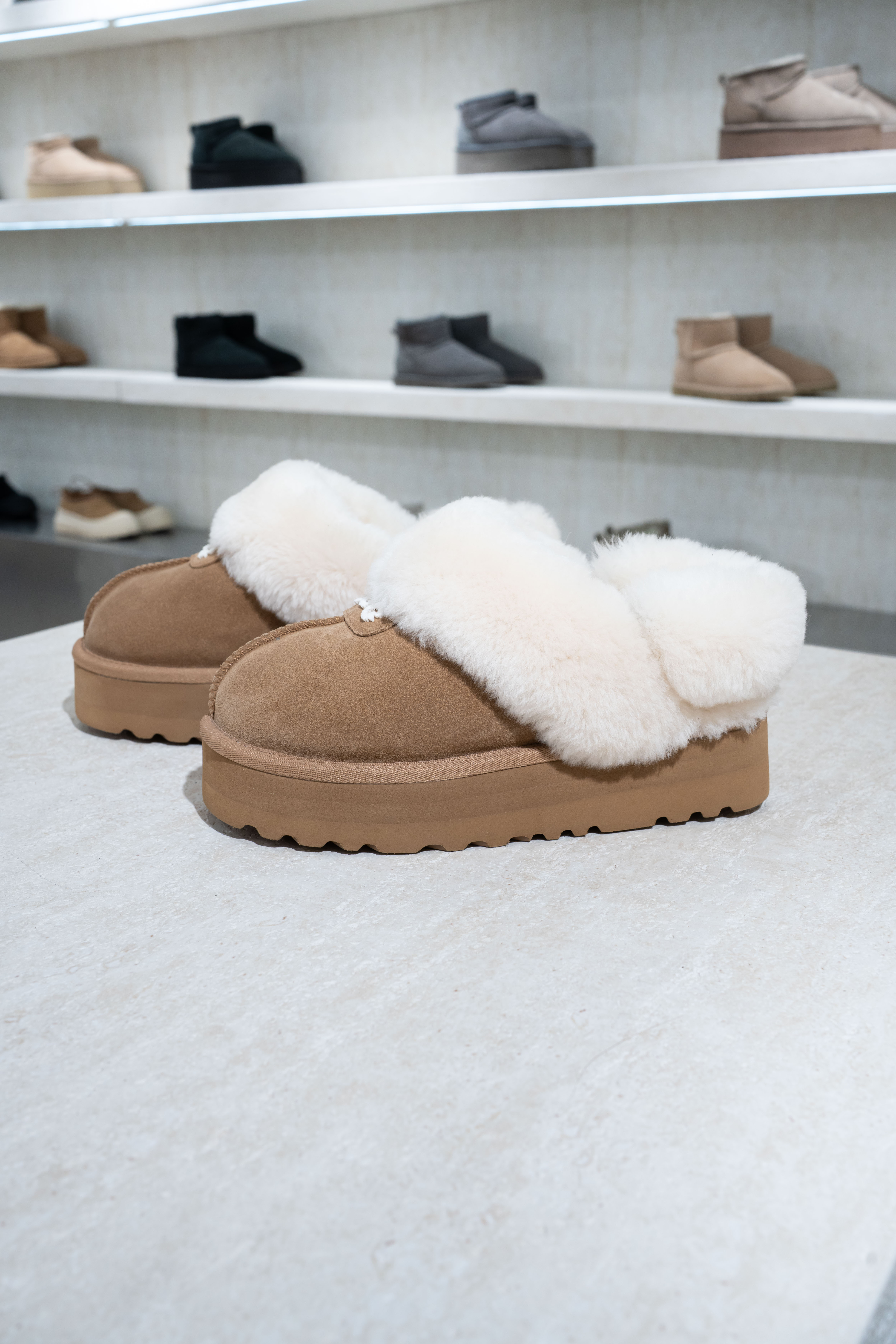 【3色入】UGG Ozlana Classic Coquette Logo Platform Slipper (Detachable Feature)