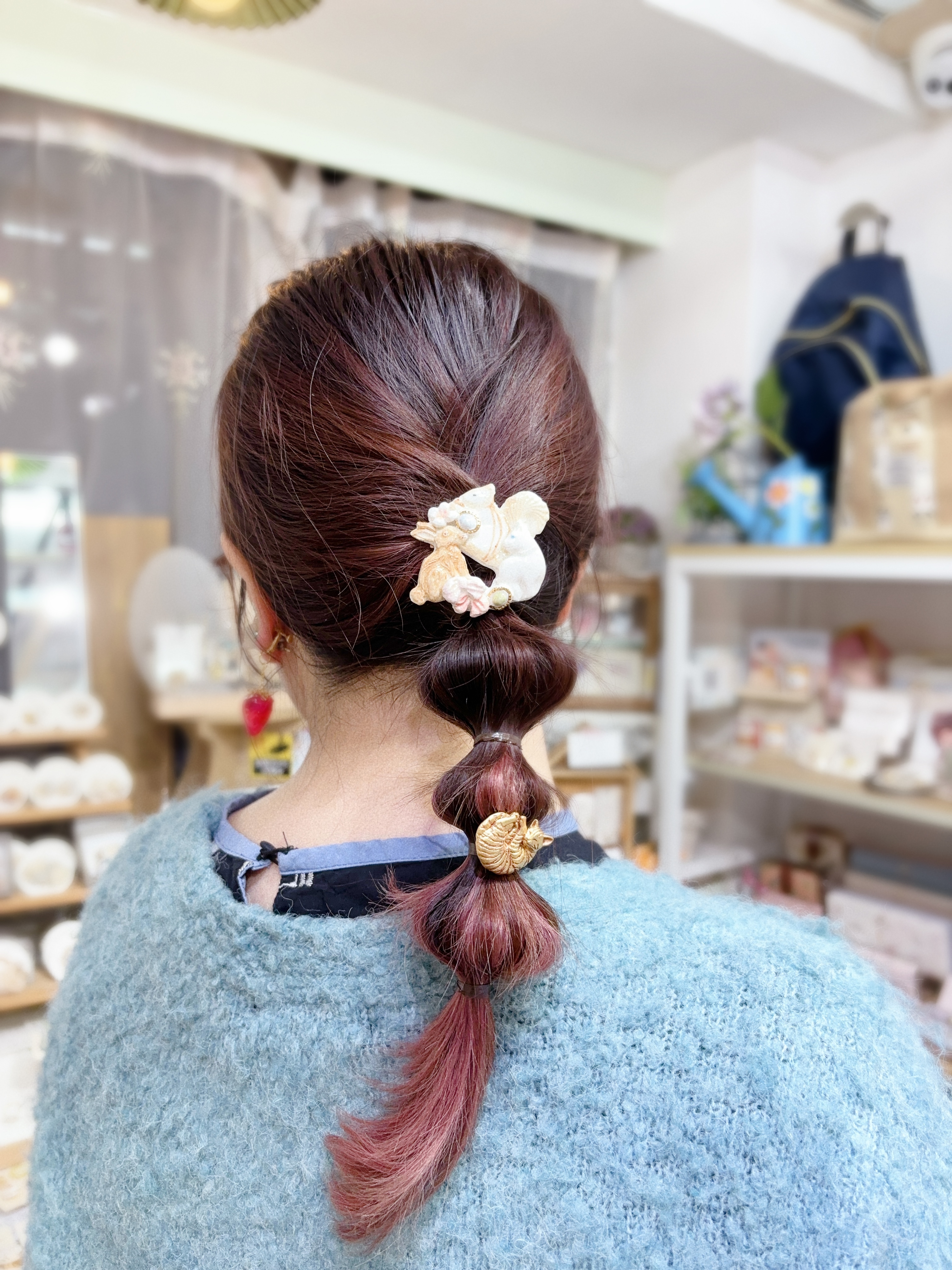 [手作家] 動物花圈髮夾/胸針