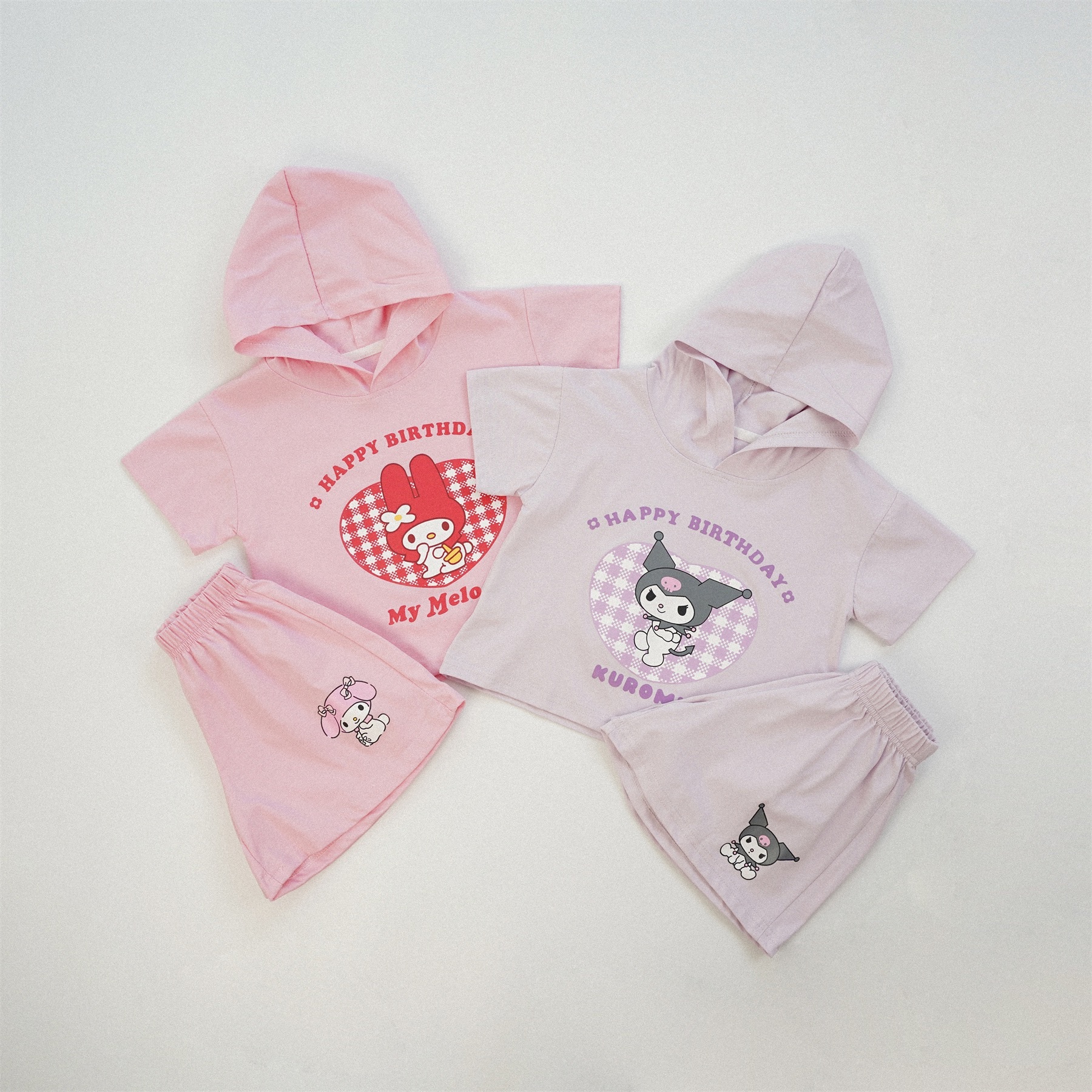 兩色日系可愛連帽套裝