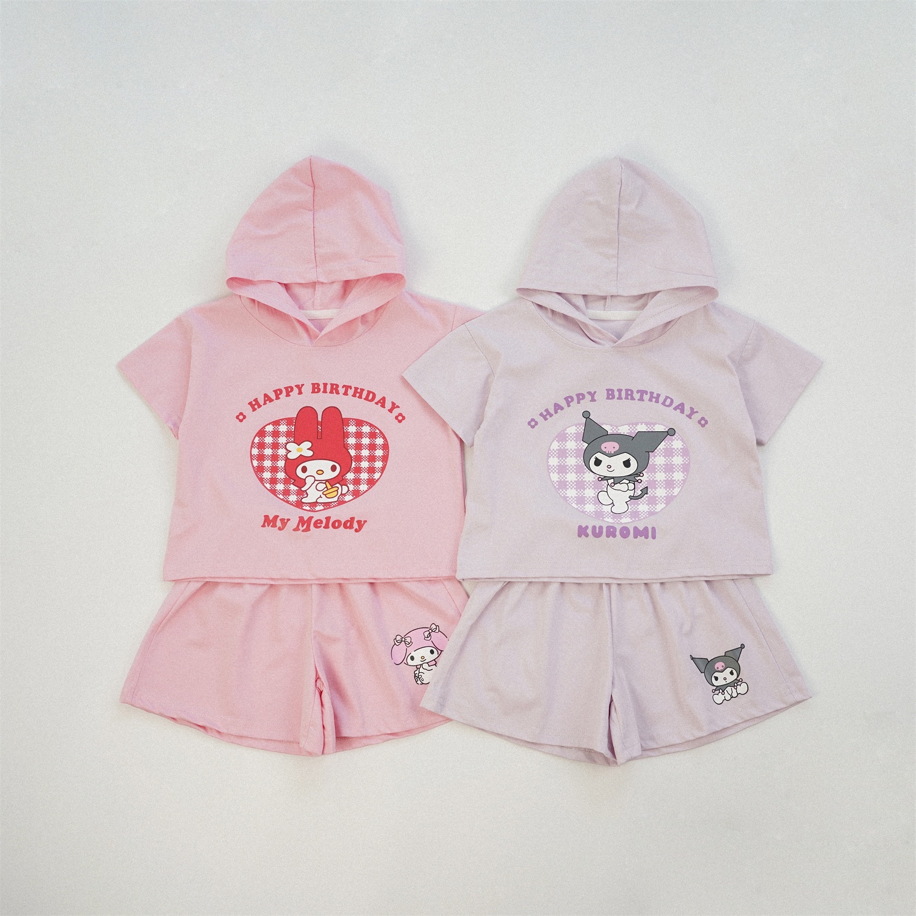 兩色日系可愛連帽套裝