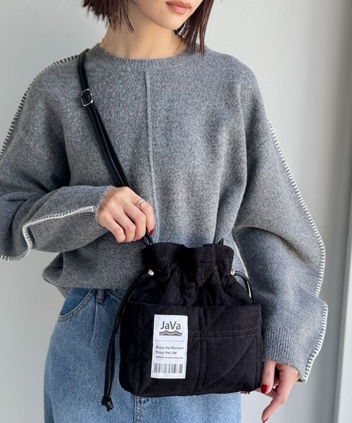 日本🇯🇵連線 JAVA 秋冬必備！迷你抽繩燈芯絨單肩包 2WAY 通勤包 單肩包 肩背包 手提包 托特包 斜背包 3色(任買兩件7-11免運)/預購