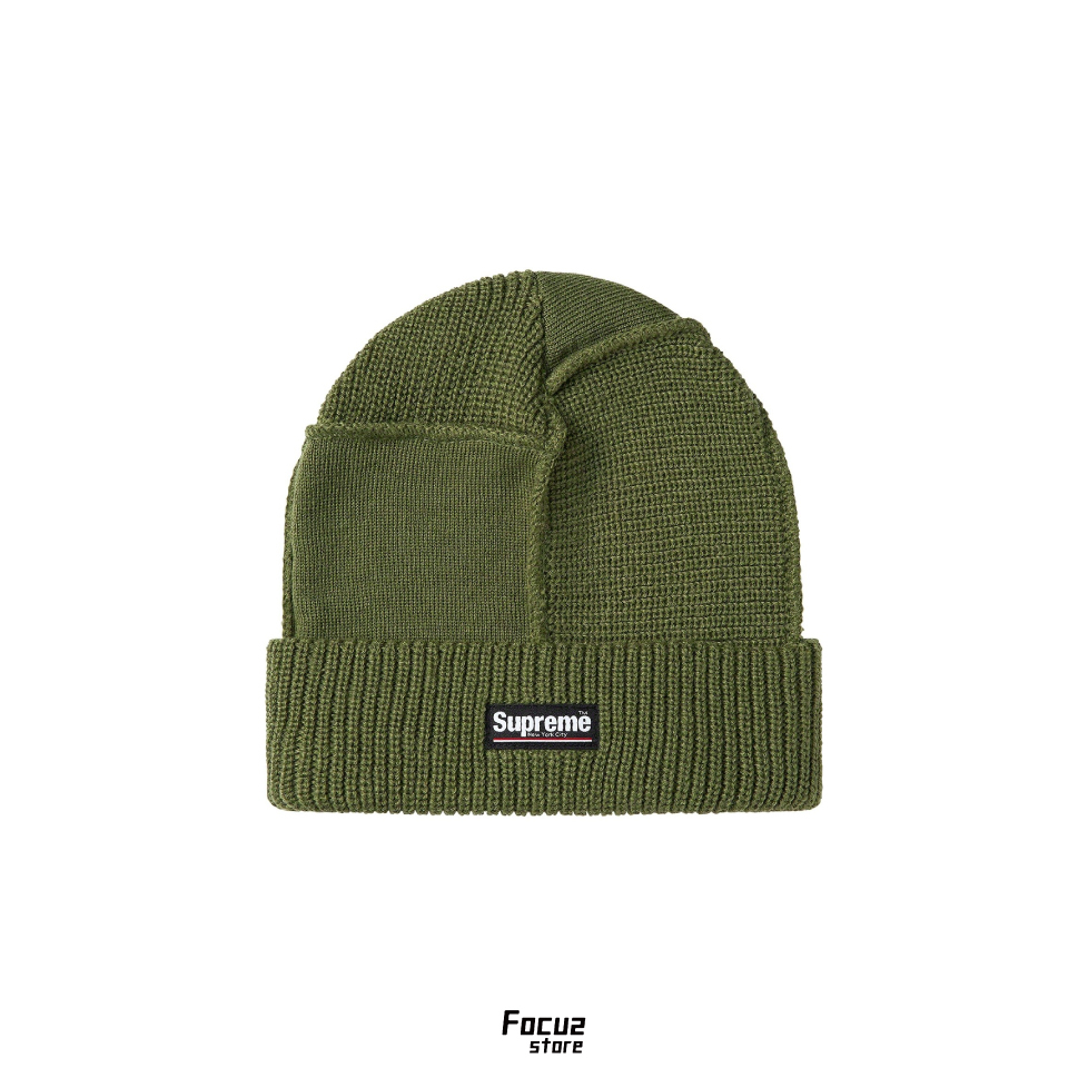 【Focus Store】現貨秒發 Supreme FW20 Week 2 Paneled Seam Beanie 軍綠 毛帽 拼接縫線針織帽