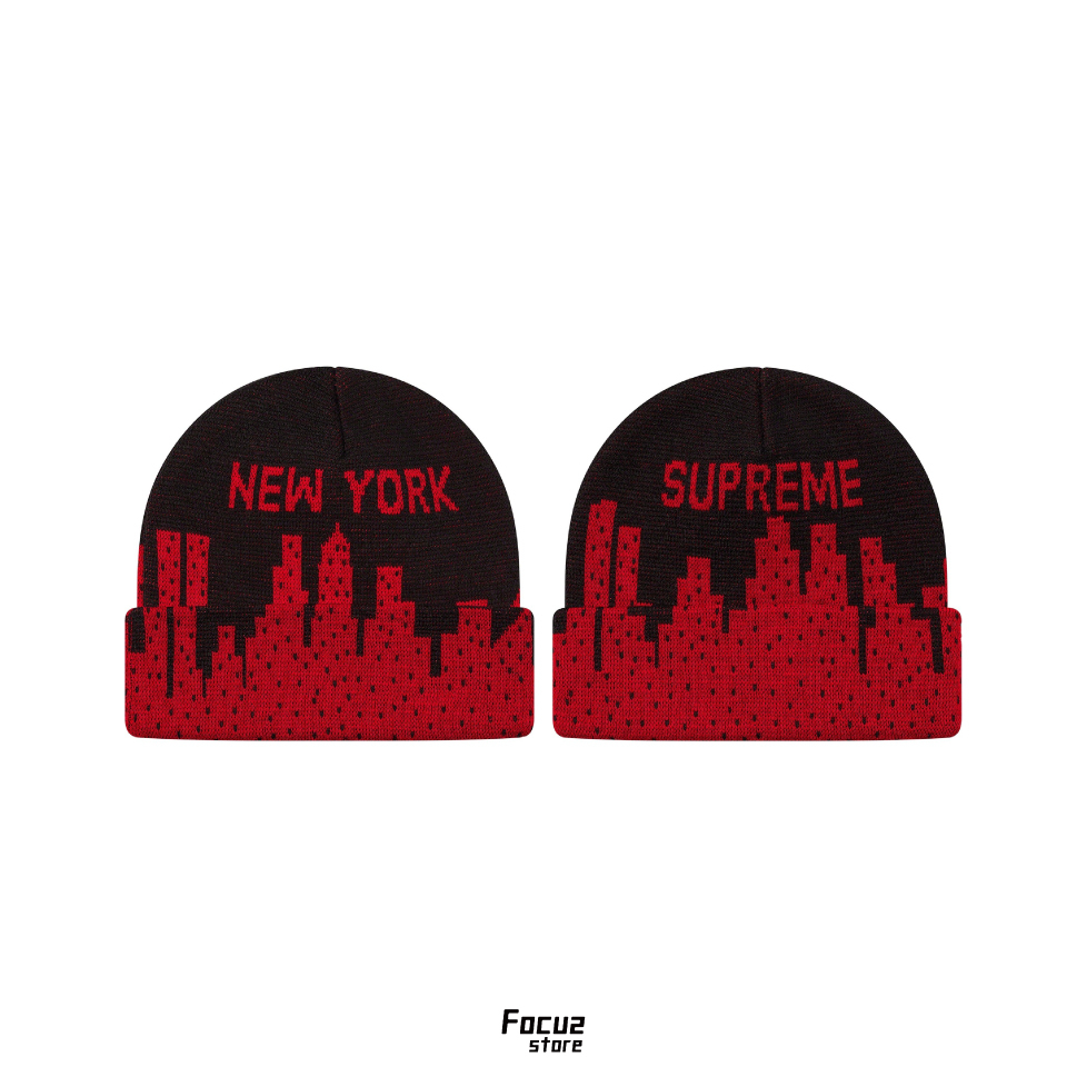 【Focus Store】現貨秒發 Supreme SS20 Week0 New York Beanie 紐約 黑紅 毛帽