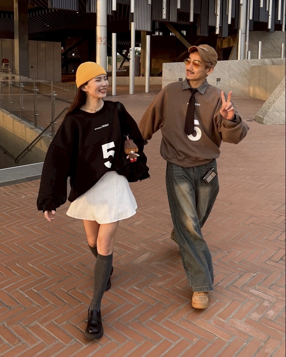 街頭 休閒 寬短 5號 長袖 大學T