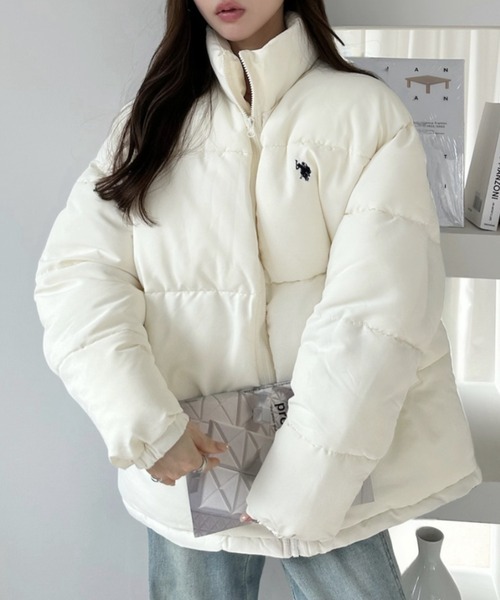 日本🇯🇵連線 U.S. POLO ASSN. X Ada. 蓬鬆鋪棉刺繡絎縫外套 人造羽絨 刺繡 外套 夾克 長袖 寬鬆 拉鍊外套 保暖外套 3色(任買兩件711免運)/預購