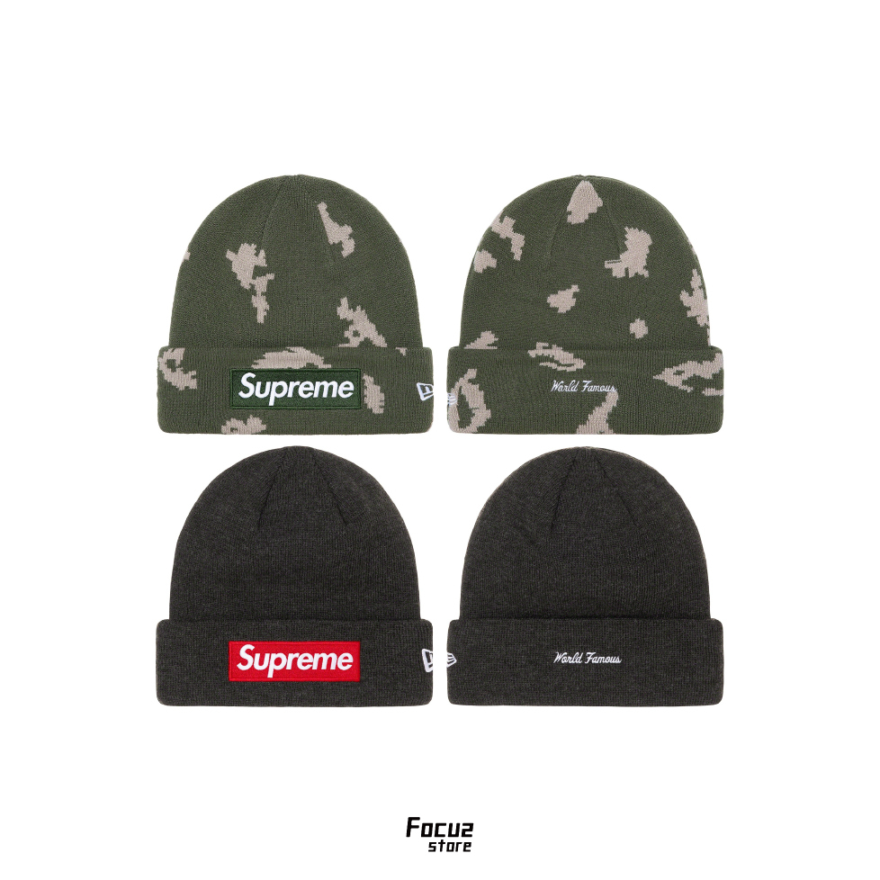 【Focus Store】現貨秒發 Supreme x New Era FW21 Week16 Box Logo Beanie 兩色 毛帽