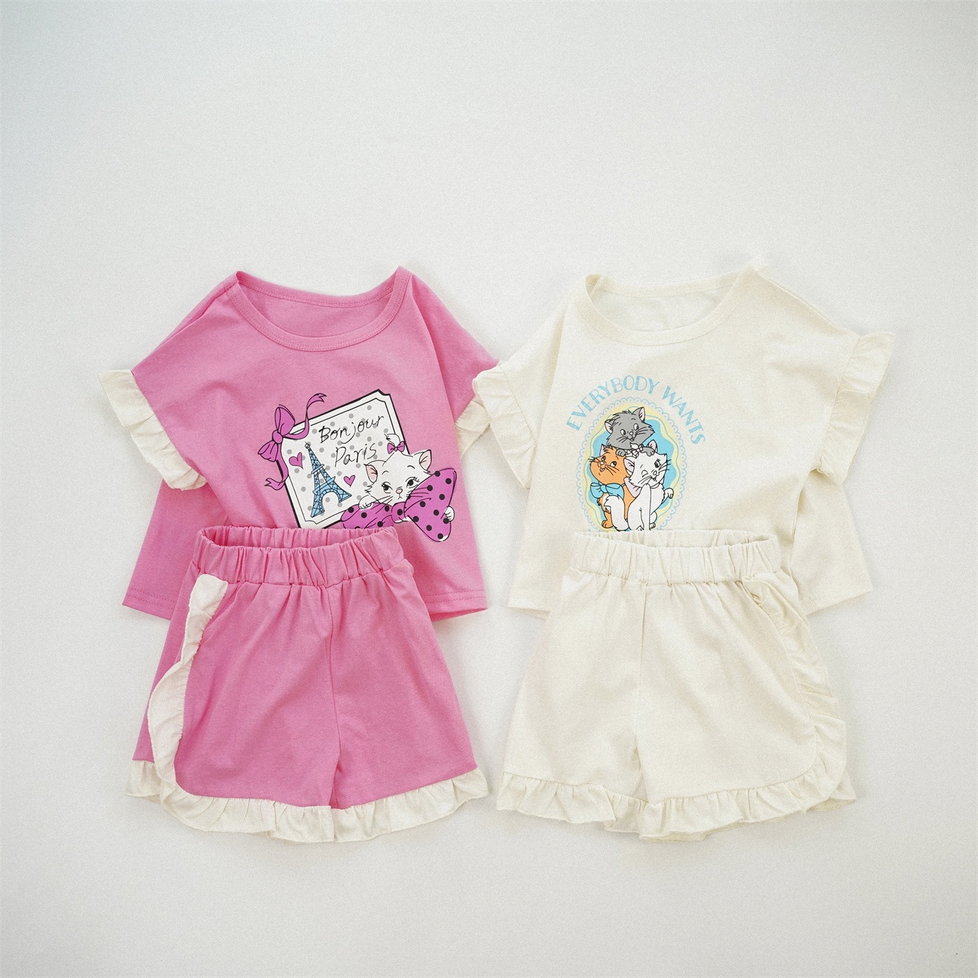 日系貓咪花邊套裝