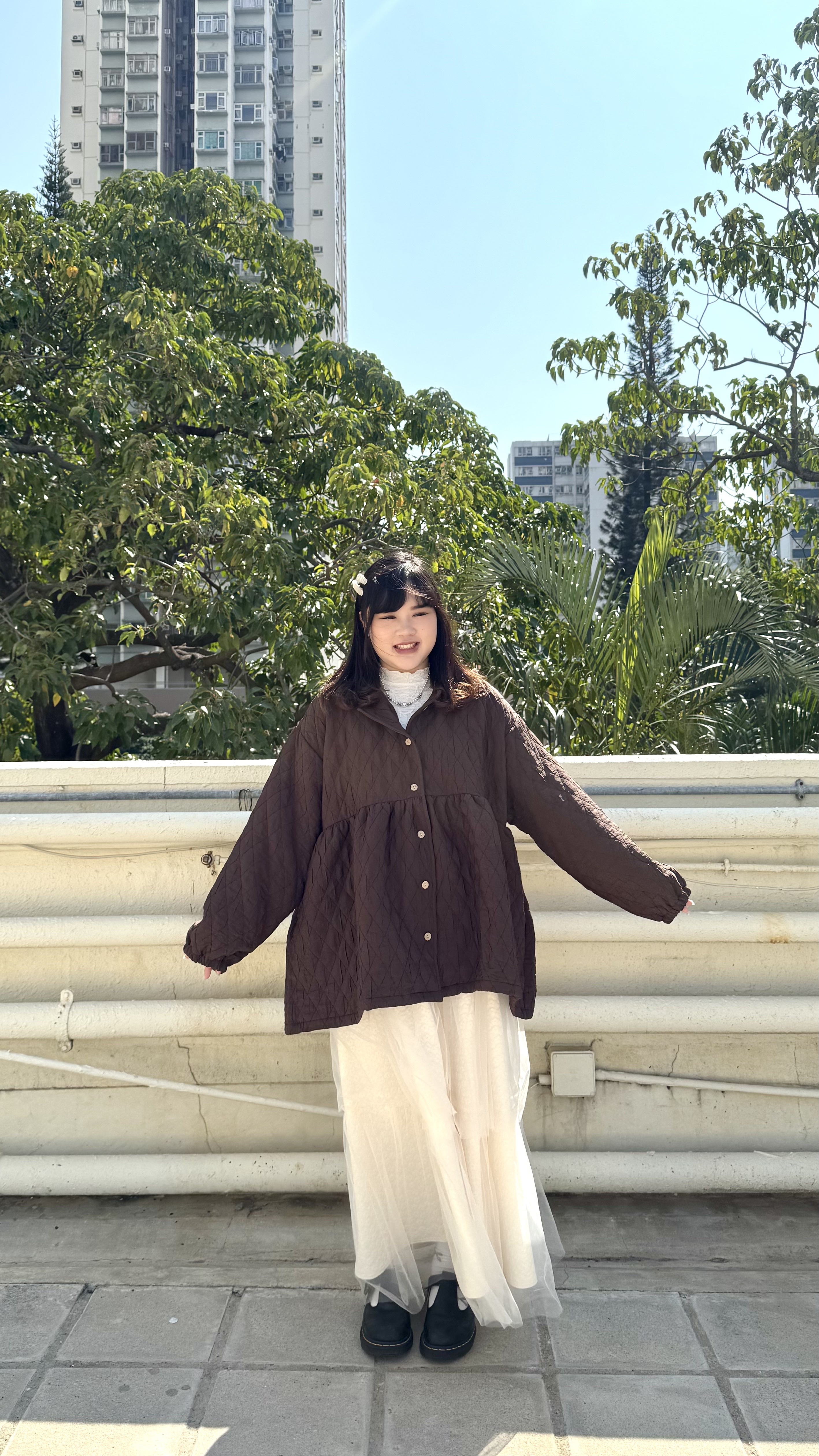 版型好看！菱格娃娃外套（帽可拆除）