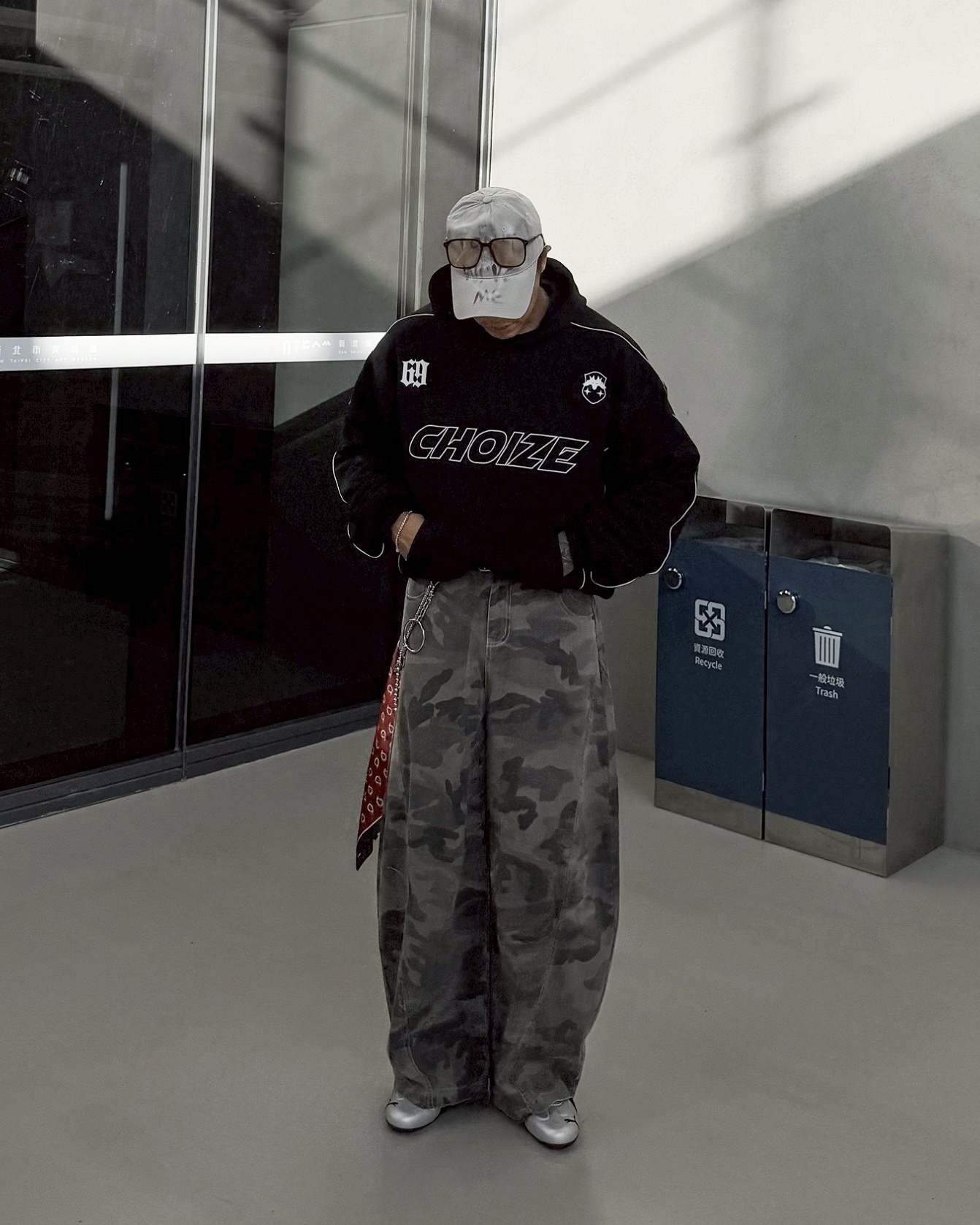 BOXY 寬短 街頭 賽車 反光 條紋 連帽 長袖 帽T