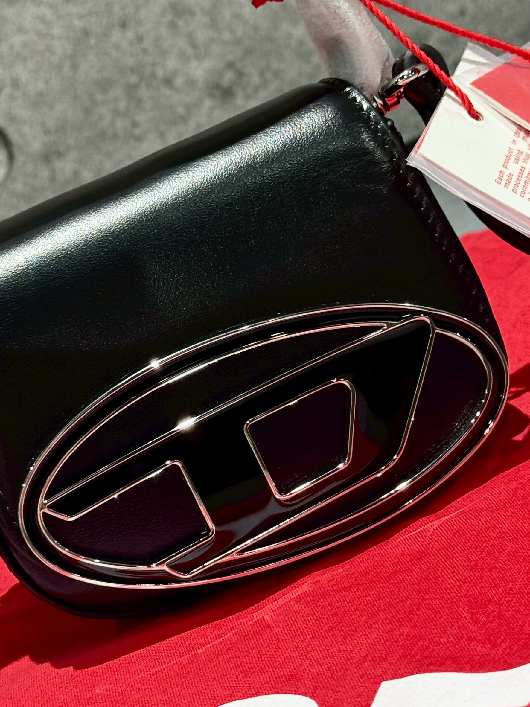 DIESEL 黑色 D Logo 小款叮噹包 Mini Y2K