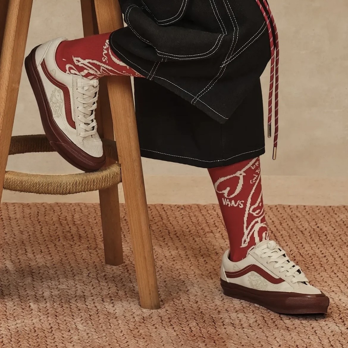 【代購】Vans x Bolin LX Old Skool 36 馬年限定 生肖聯名 舒適貼合 低幫板鞋 男女同款 米白