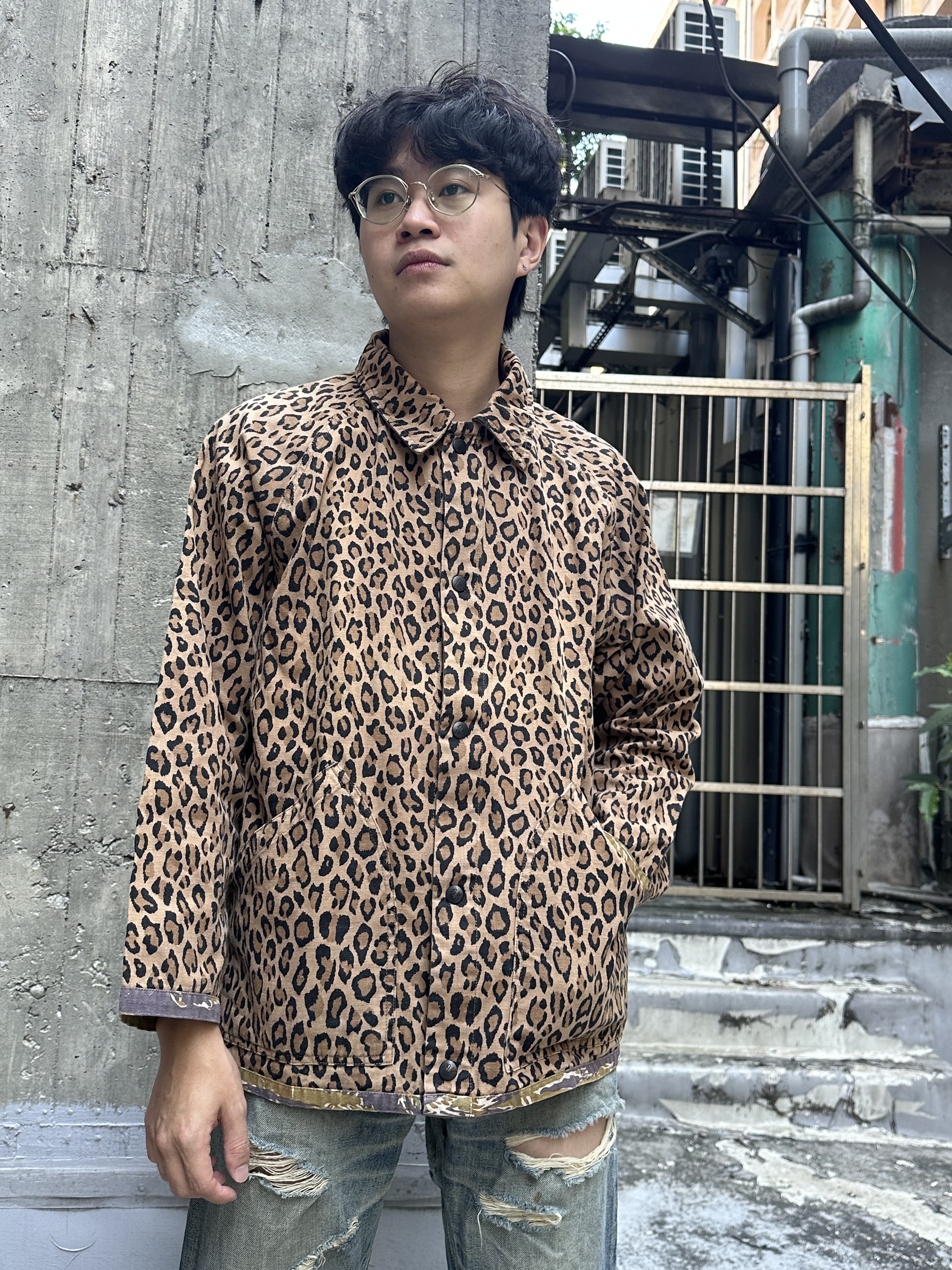 Needles Reversible Jacket ( Leopard Print X Tiger Camo ) (MADE IN JAPAN)