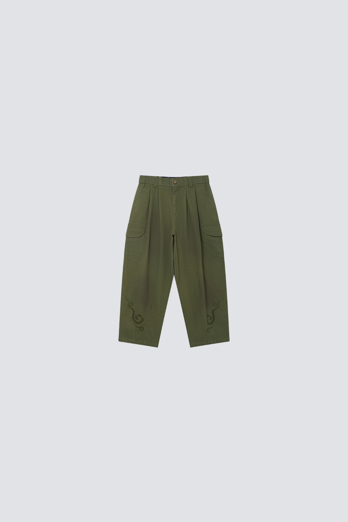 Taking a stroll in Tokyo Balloon Cut Work pants｜Grey Green｜Hong Kong Original Design