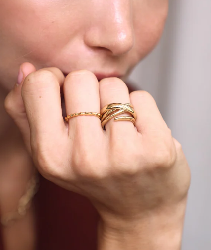 1WK0119-080 WAEKURA Tova Ring Gold #WAEBAG01338000X (A-LX-E)