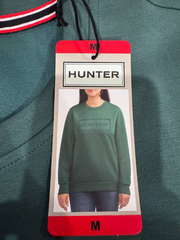 [USW] HUNTER GREEN WOMEN'S CREW NECK SWEATER, 1905776-GREEN (UZZ677)