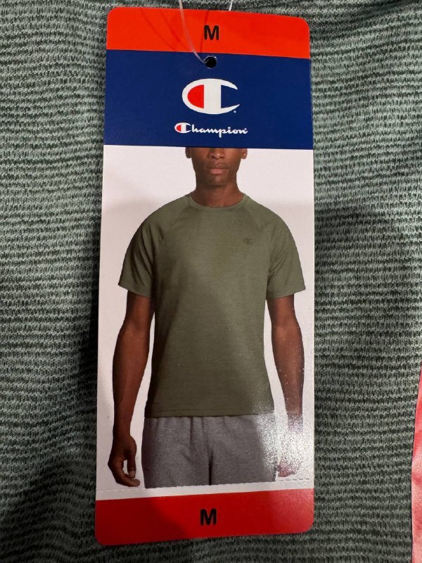 [USW] CHAMPION GREEN MEN'S ACTIVE TEE, 1932669-GREEN (UZZ679)