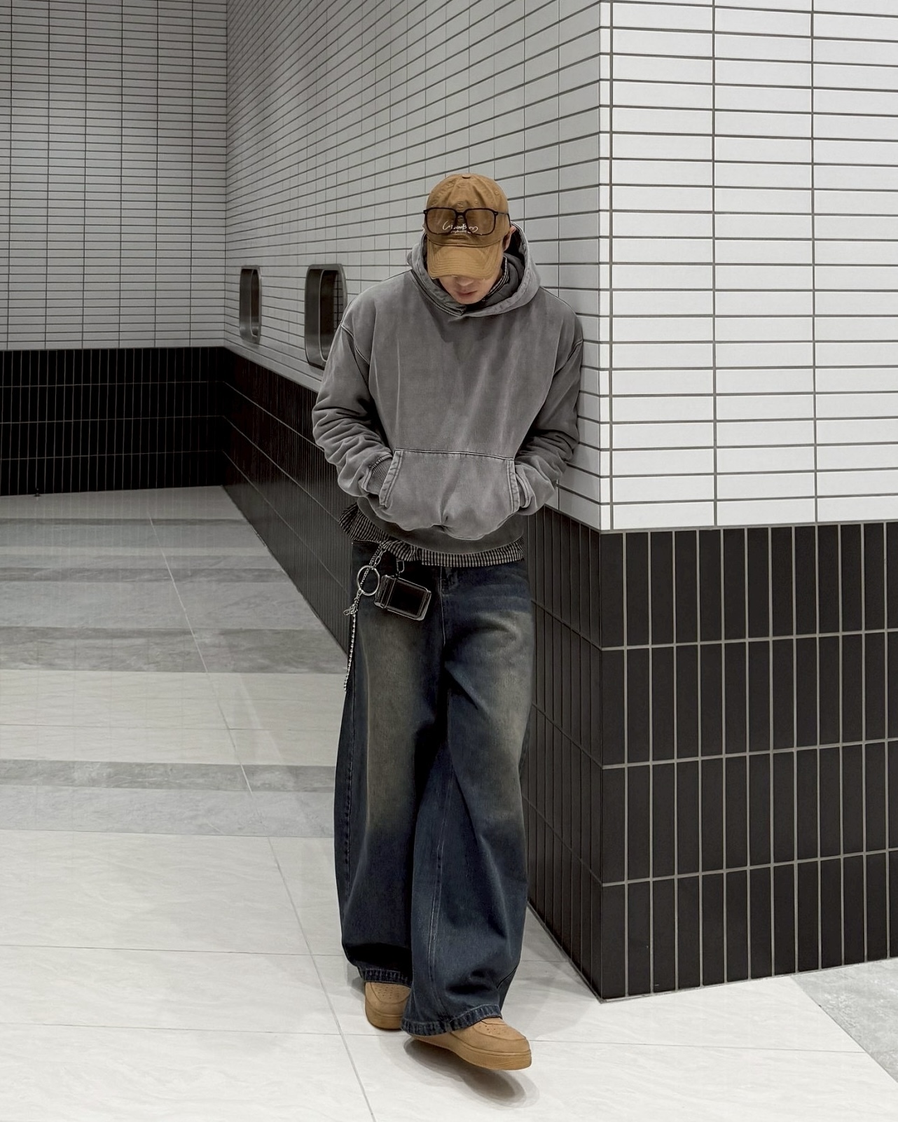 BOXY 重磅 刷毛 水洗 寬短 連帽 長袖 帽T