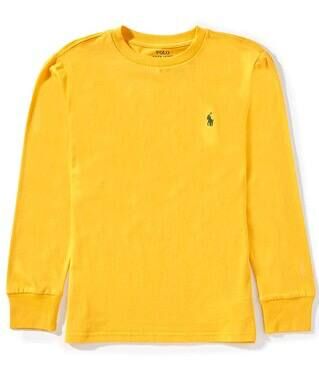 [USW] POLO RALPH LAUREN GOLD BUGLE KID'S LONG SLEEVE COTTON T-SHIRT, 323854677100-GOLD BUGLE (UZZ684)