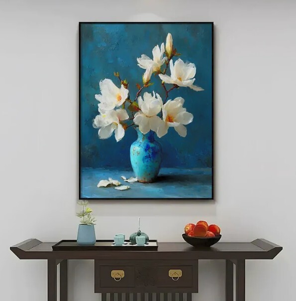 油畫- 青花瓷韻