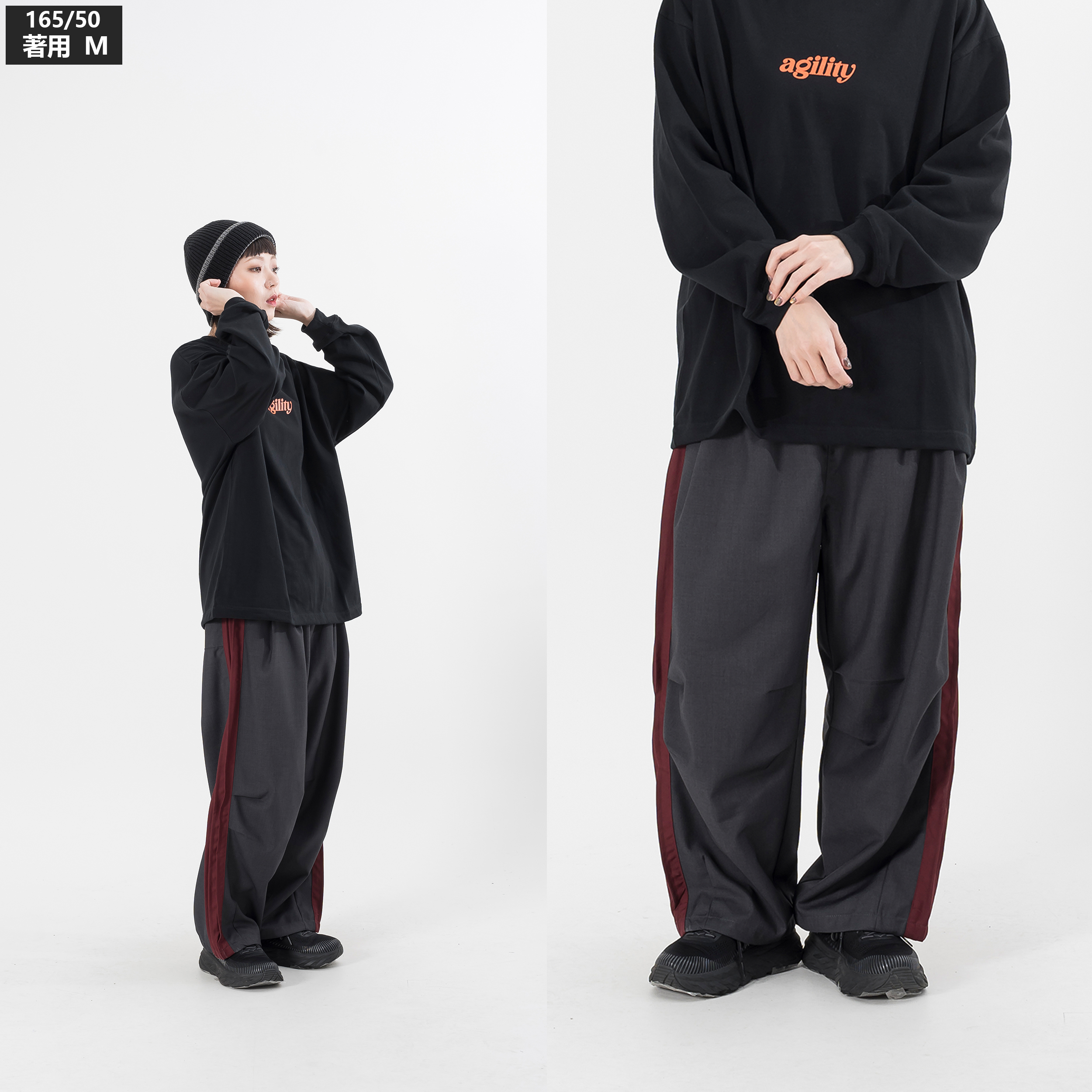 AGILITY MIAO Splice Straight Suit Pants 女裝 拼接 出芽 西裝長褲 [I-06]