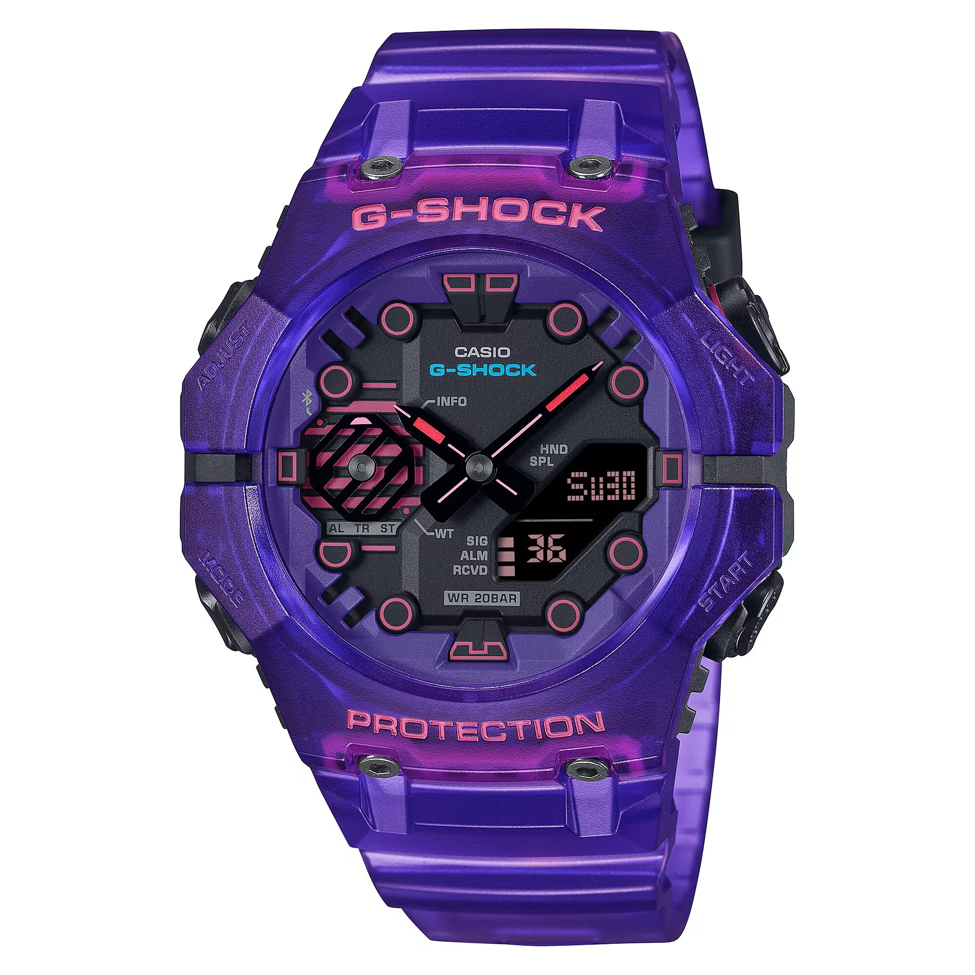【CASIO 卡西歐】 G-SHOCK 未來的科幻世界 多功能耐衝擊數位雙顯 雙顯手錶 GA-B001CBRS-6A