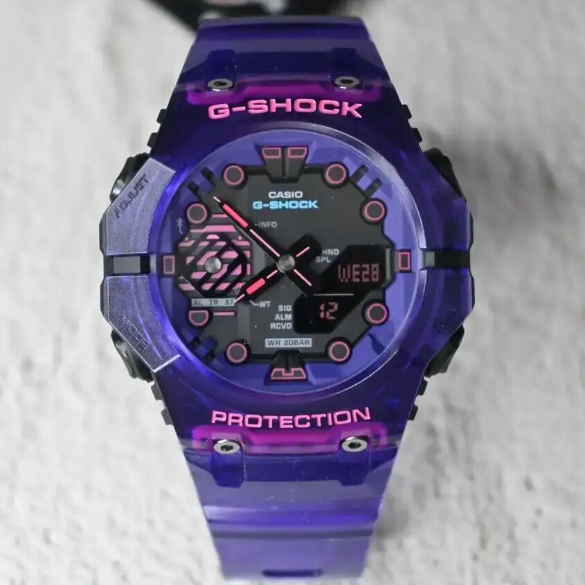 【CASIO 卡西歐】 G-SHOCK 未來的科幻世界 多功能耐衝擊數位雙顯 雙顯手錶 GA-B001CBRS-6A
