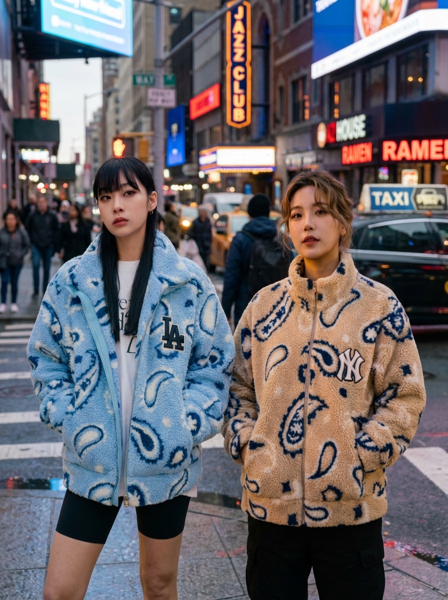 🇰🇷 MLB 腰果花搖粒絨外套 原價 $1780/清貨貨品,不設退換（K11 I350）