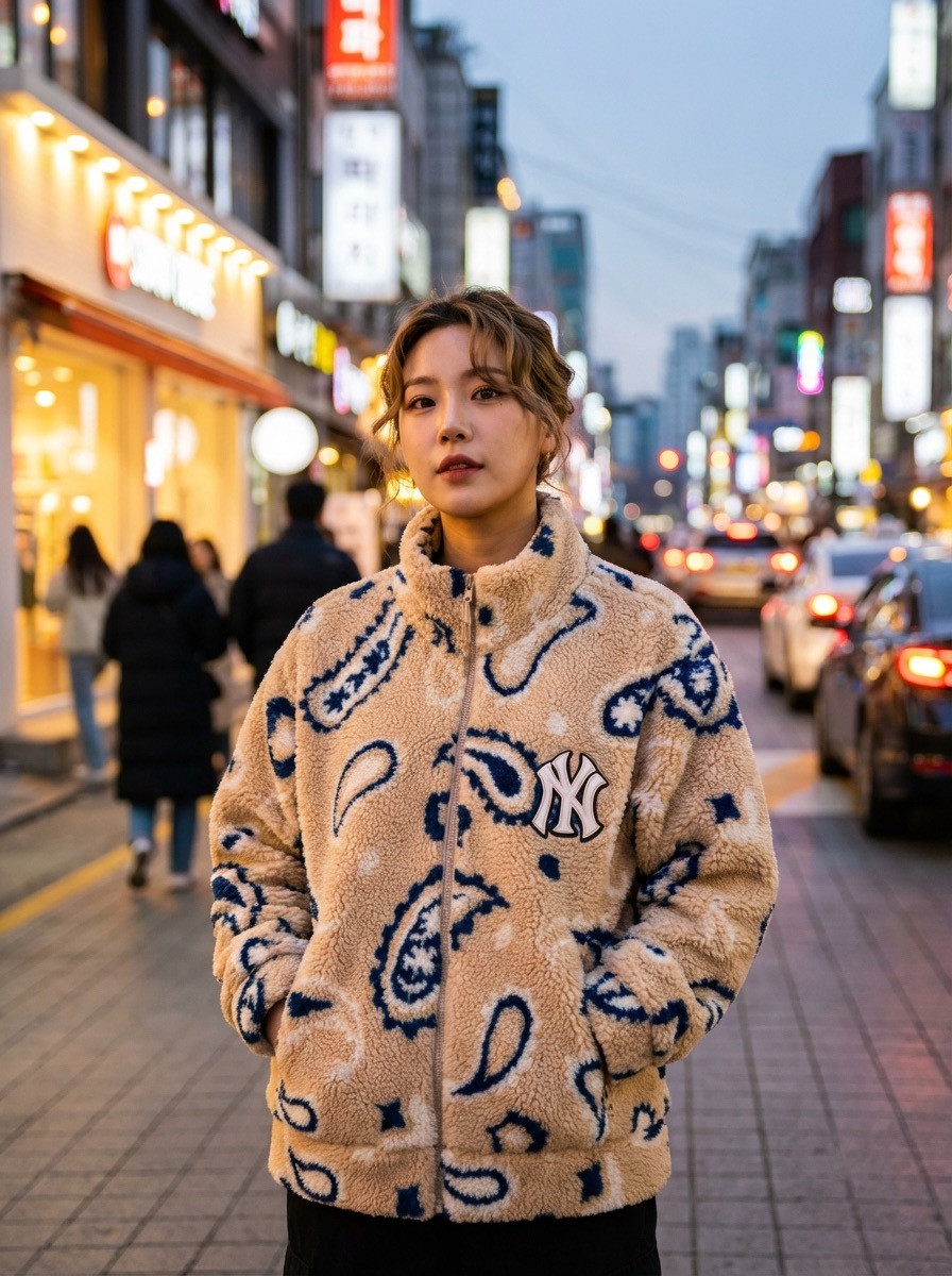 🇰🇷 MLB 腰果花搖粒絨外套 原價 $1780/清貨貨品,不設退換（K11 I350）