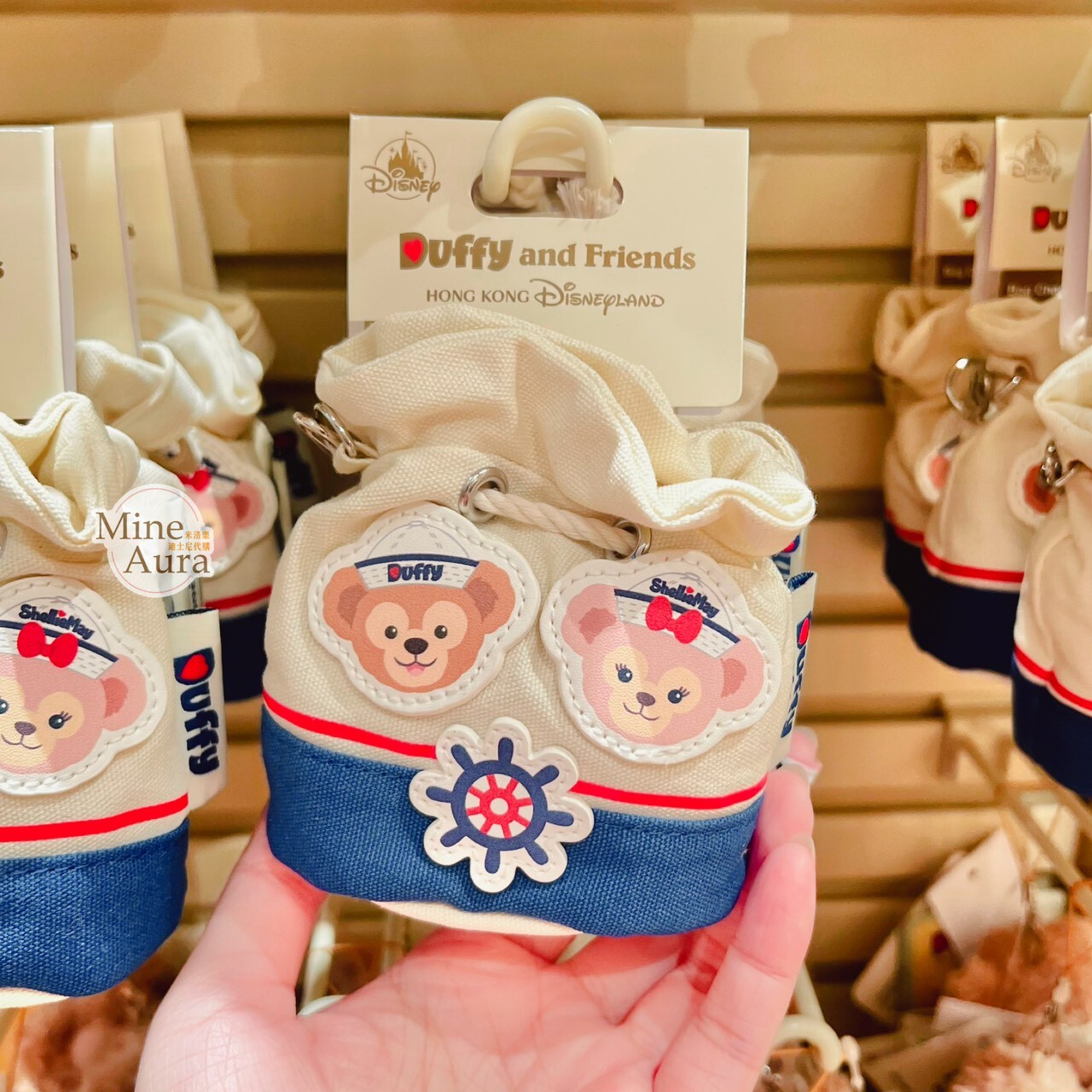達菲 Duffy 雪莉玫 ShellieMay 水手服造型 迷你 水桶包造型 掛包 -香港迪士尼樂園