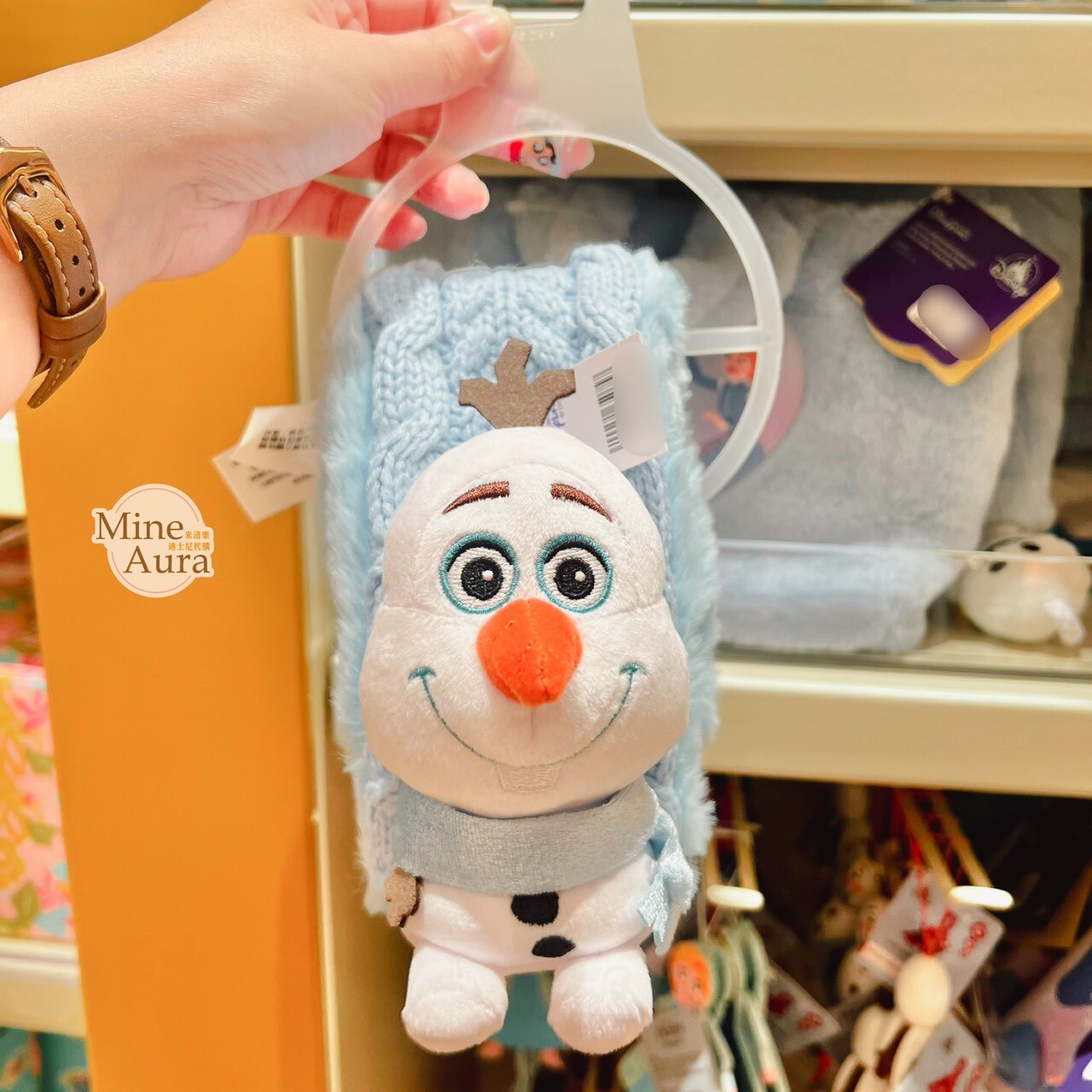 雪寶 Olaf 立體造型 編織麻花 圍巾 冰雪奇緣 Frozen -香港迪士尼樂園