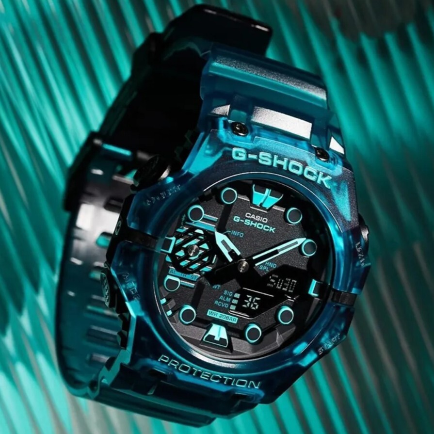 【CASIO 卡西歐】 G-SHOCK 未來的科幻世界 多功能耐衝擊數位雙顯 雙顯手錶 GA-B001G-2A