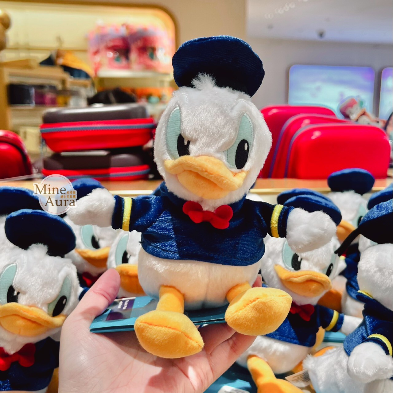 (現貨) 唐老鴨 Donald 生氣表情 絨面水手服造型 可發聲設計 磁鐵 坐肩 絨毛 娃娃 公仔 -香港迪士尼樂園