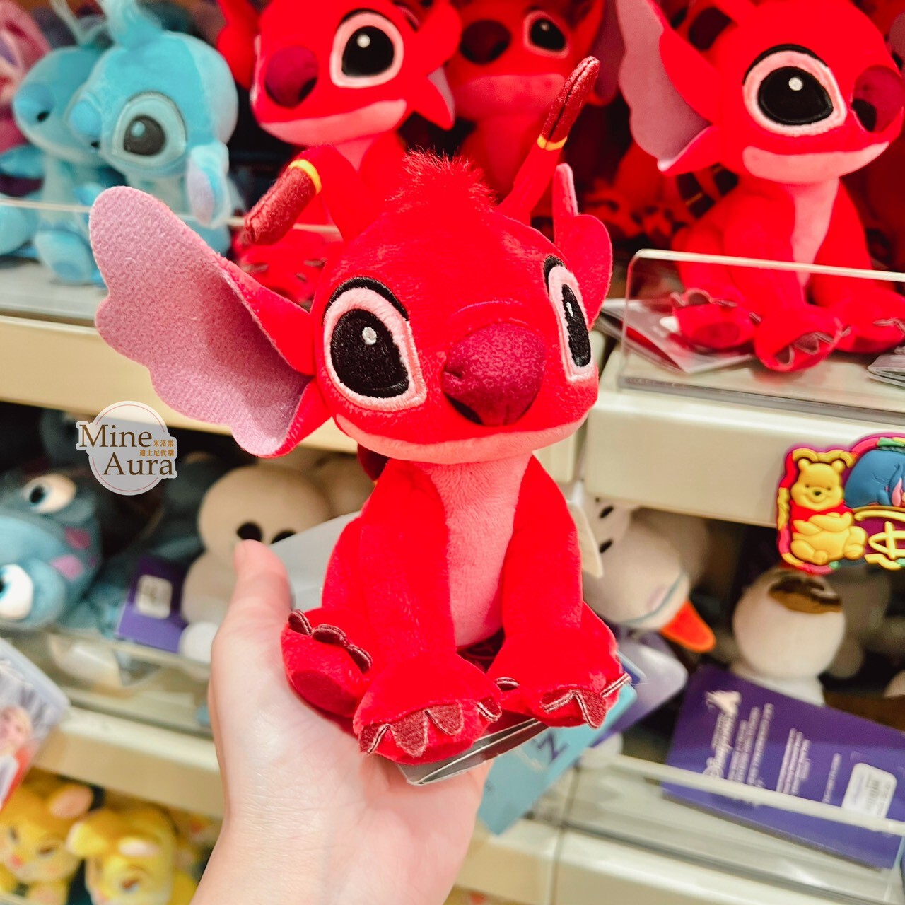 紅色 勒羅伊 史迪奇 Stitch 磁鐵 坐肩 絨毛 娃娃 公仔 星際寶貝 Lilo & Stitch -香港迪士尼樂園