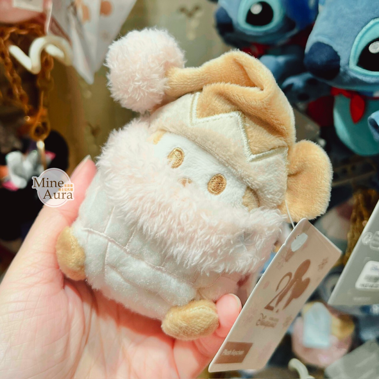 聖誕節系列 聖誕精靈 米奇 Mickey 絨毛 聖誕造型 絨毛 鑰匙圈 吊飾 -香港迪士尼樂園