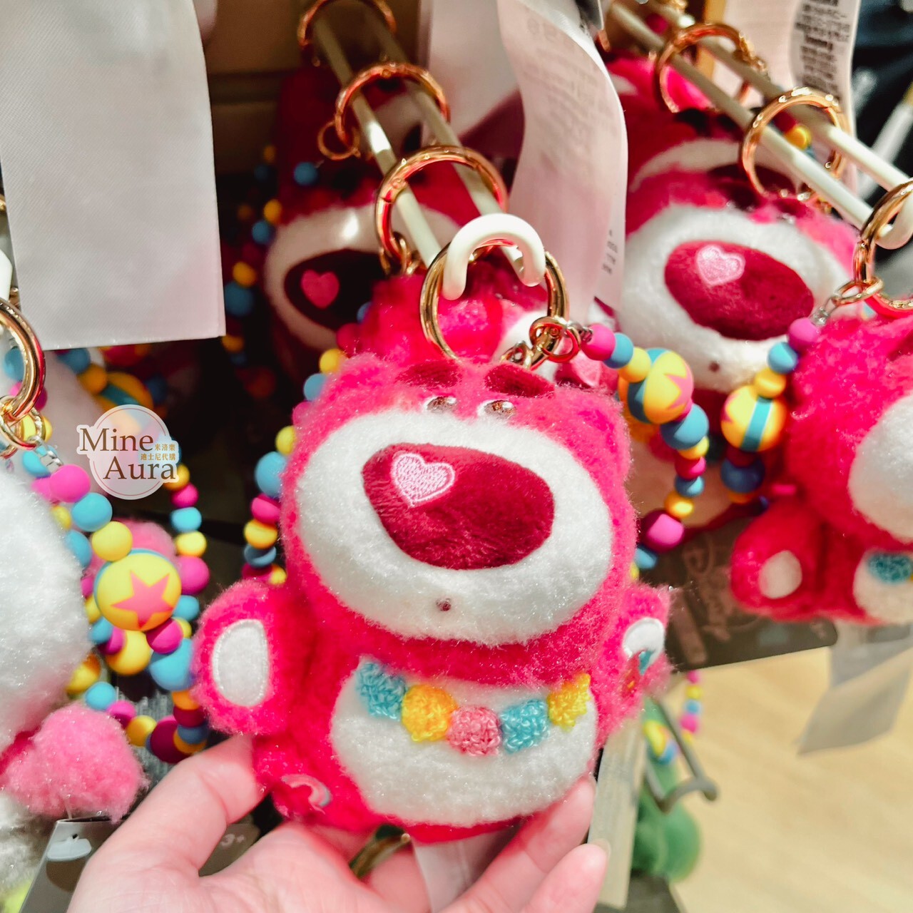 皮克斯 Pixar 玩心大發 系列 熊抱哥 Lotso 絨毛 鑰匙圈 吊飾 玩具總動員 Toy Story -香港迪士尼樂園