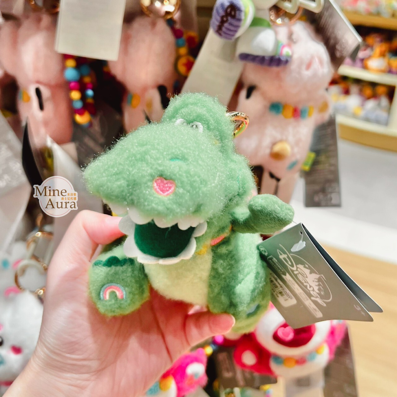 皮克斯 Pixar 玩心大發 系列 抱抱龍 Rex 絨毛 鑰匙圈 吊飾 玩具總動員 Toy Story -香港迪士尼樂園