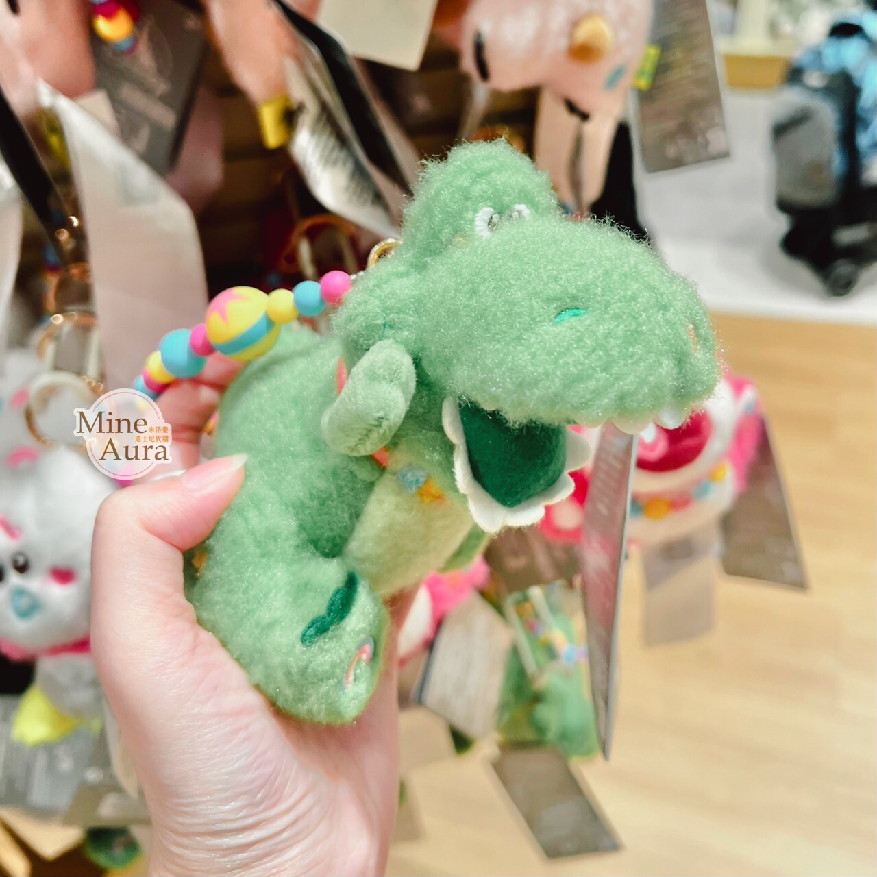 皮克斯 Pixar 玩心大發 系列 抱抱龍 Rex 絨毛 鑰匙圈 吊飾 玩具總動員 Toy Story -香港迪士尼樂園