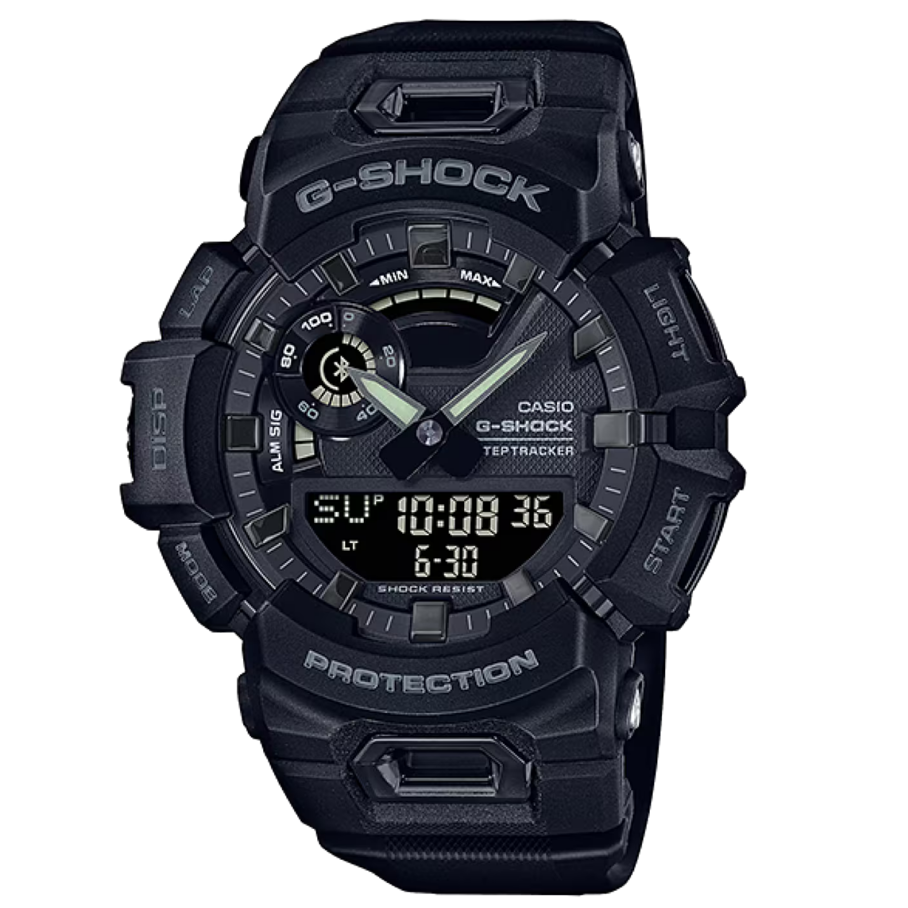 【CASIO 卡西歐】 G-SHOCK 固耐用的 G-SQUAD 搭配智慧型手機的連線 雙顯手錶 GBA-900-1A