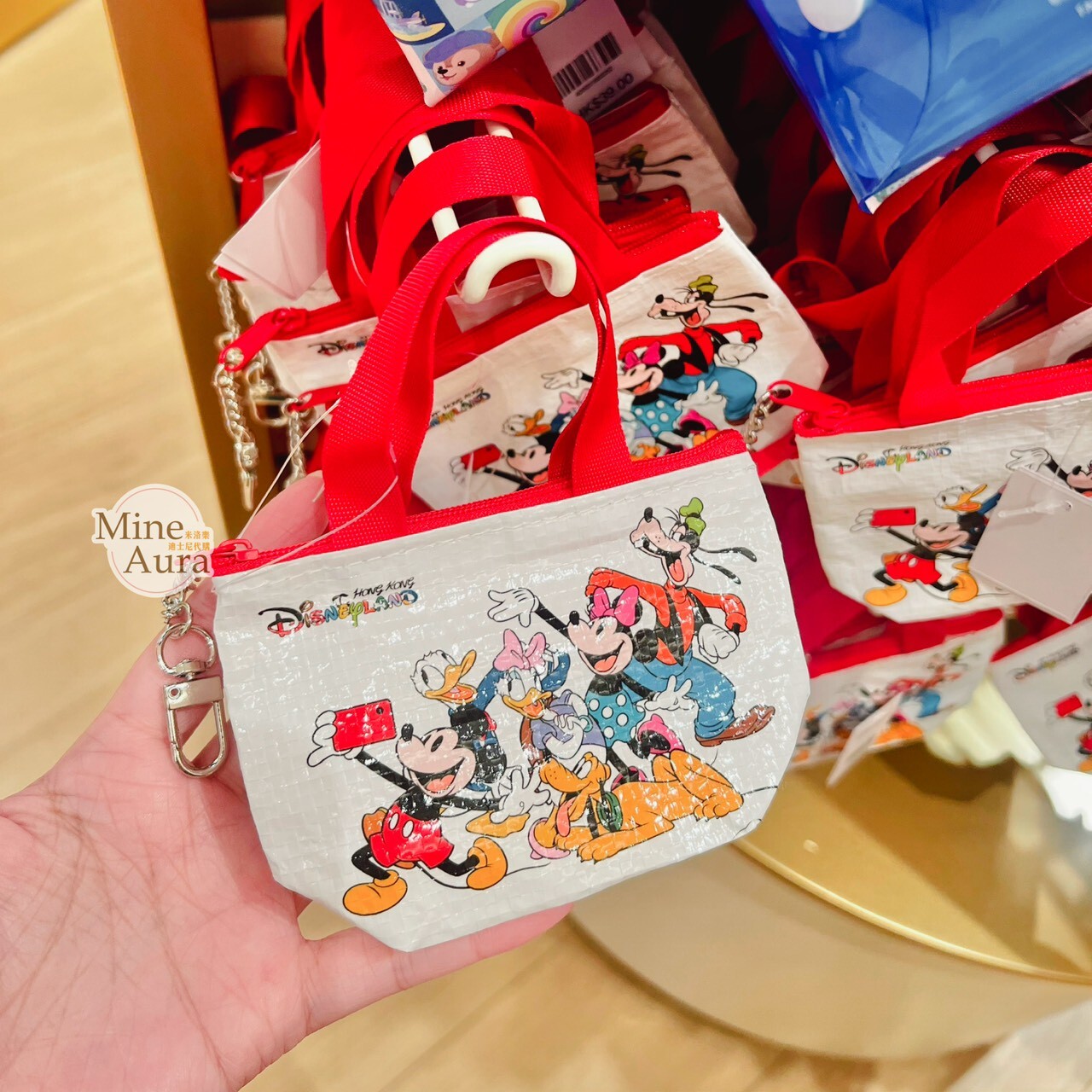 米奇 Mickey 好友集合 樂園限定 購物袋造型 零錢包 鑰匙圈 吊飾 -香港迪士尼樂園