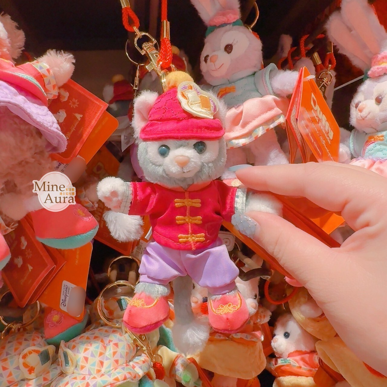 2026 新春限定 達菲 Duffy 與好友們 傑拉托尼 畫家貓 Gelatoni 鑰匙圈 吊飾 -香港迪士尼樂園