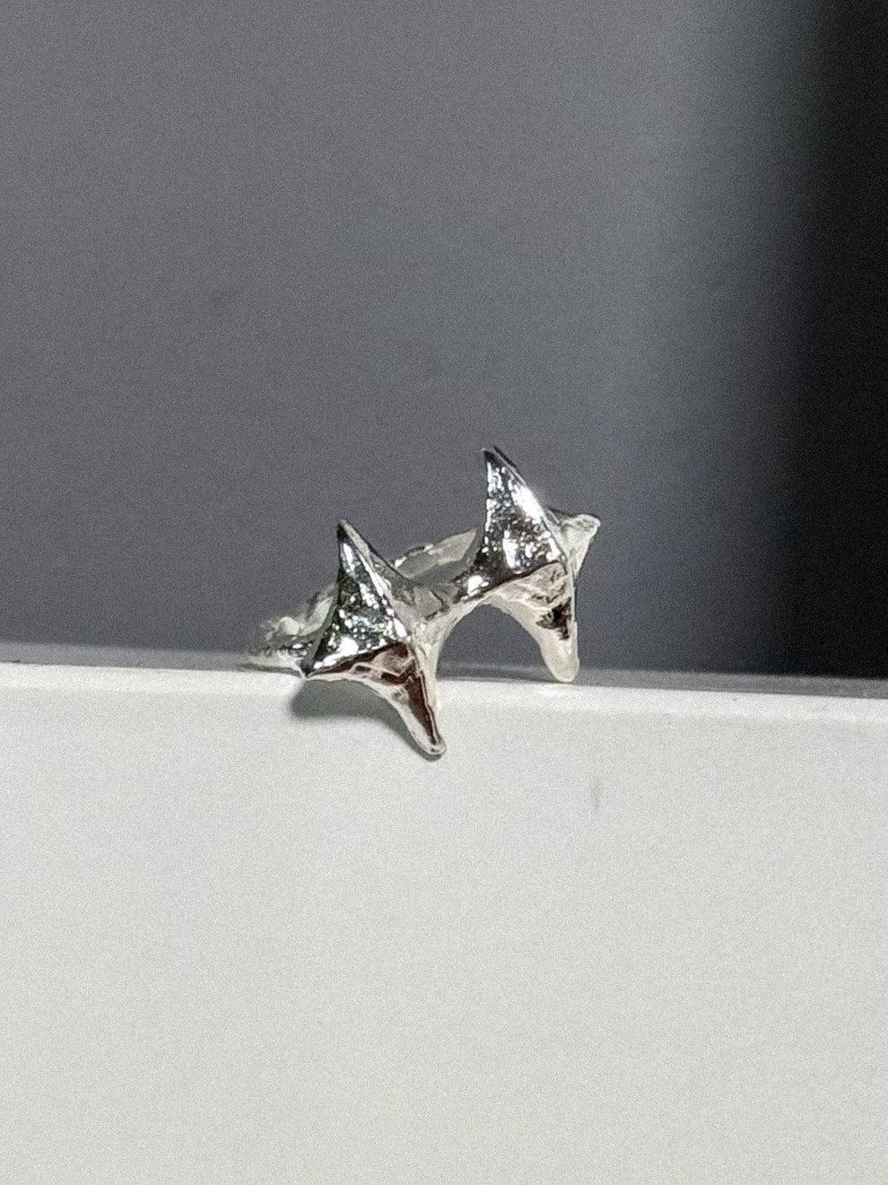 PROJ-ORNMNT 雙星銀線戒