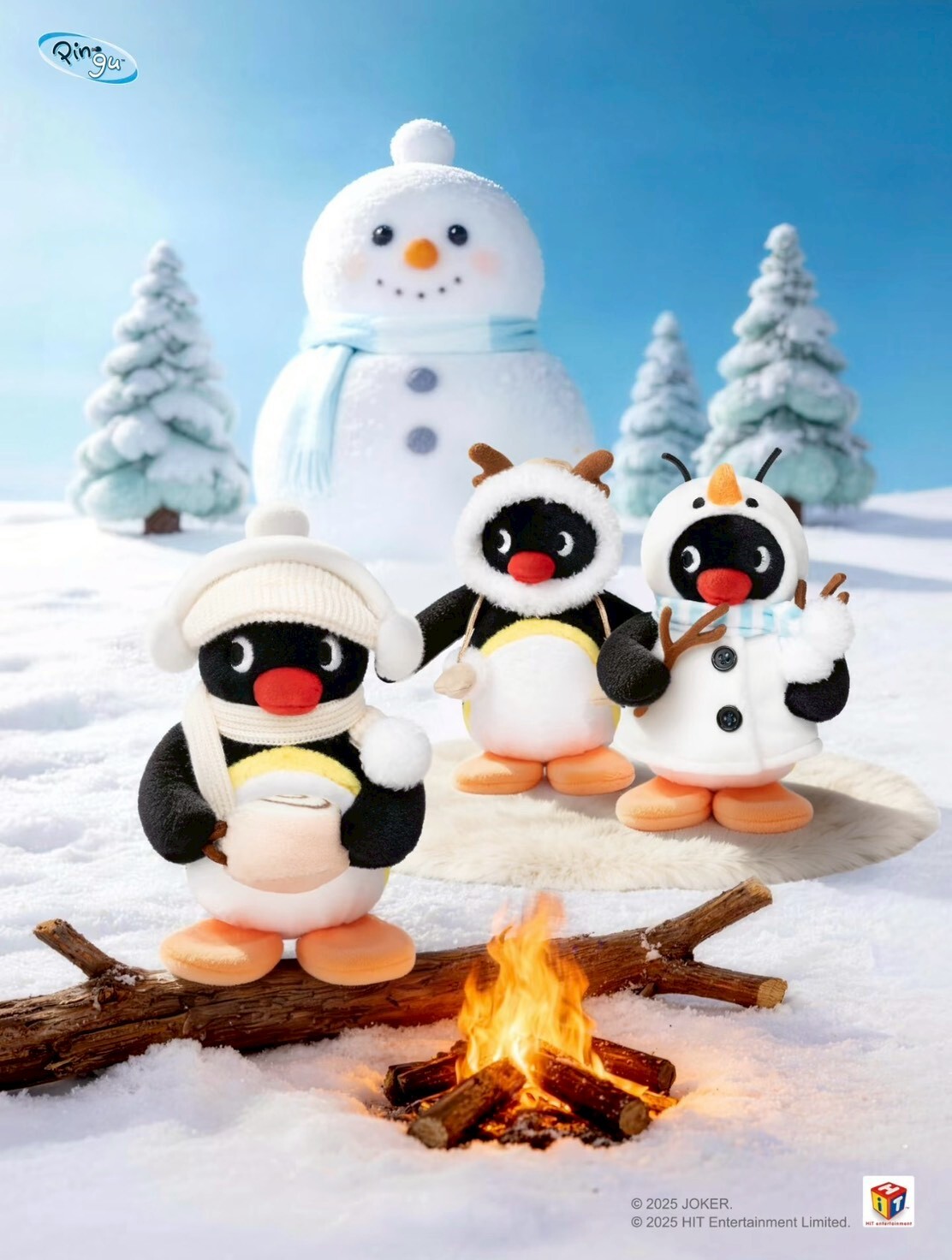 PINGU 企鵝家族 溫暖冬日系列 玩偶吊飾