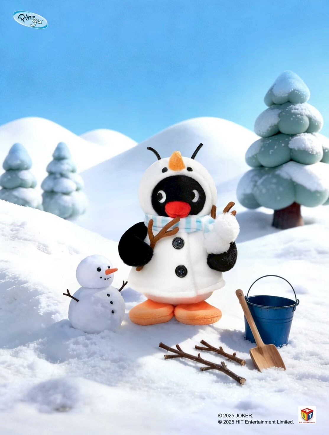 PINGU 企鵝家族 溫暖冬日系列 玩偶吊飾