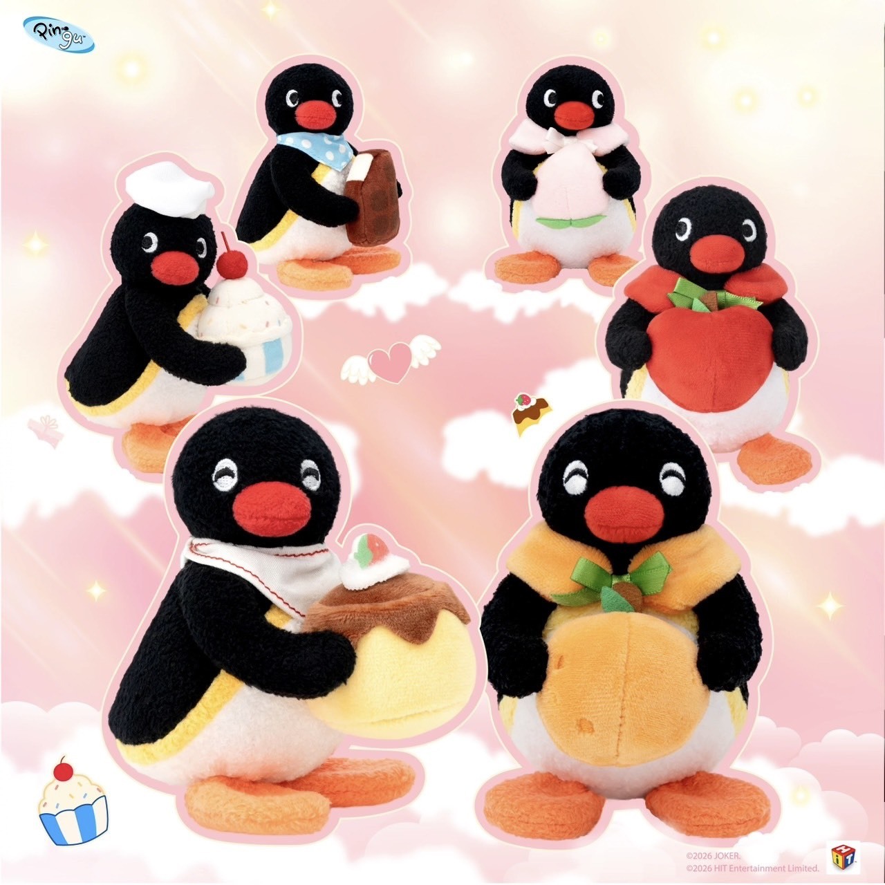 企鵝家族 Pingu 甜蜜驚喜系列 香包毛絨玩偶吊飾